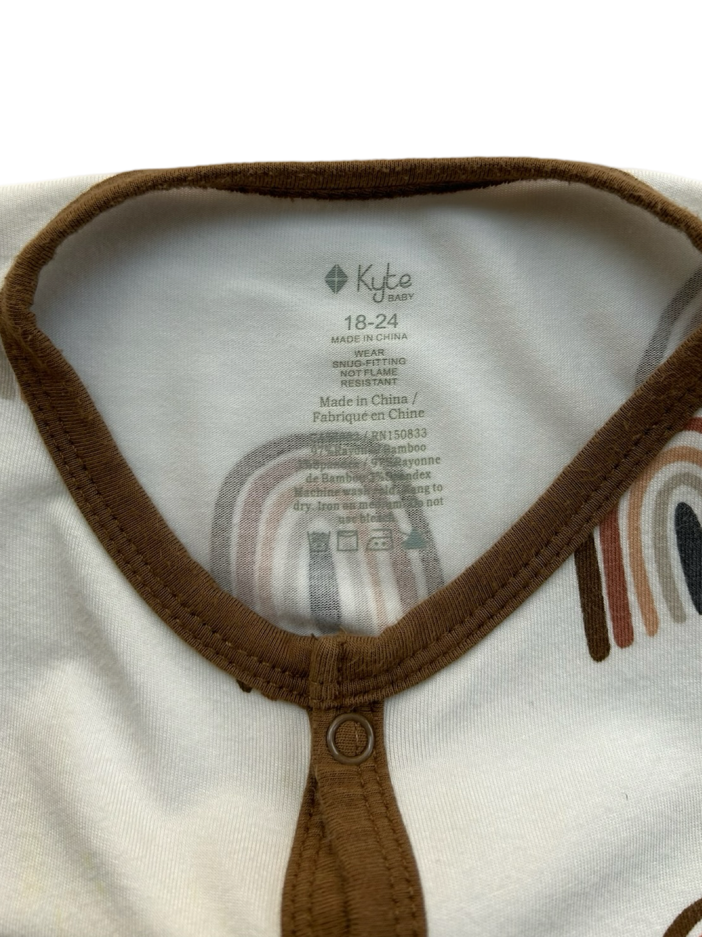 18M-24M Baby Boy / Girl Kyte Baby Bamboo Coffee Rainbow Romper