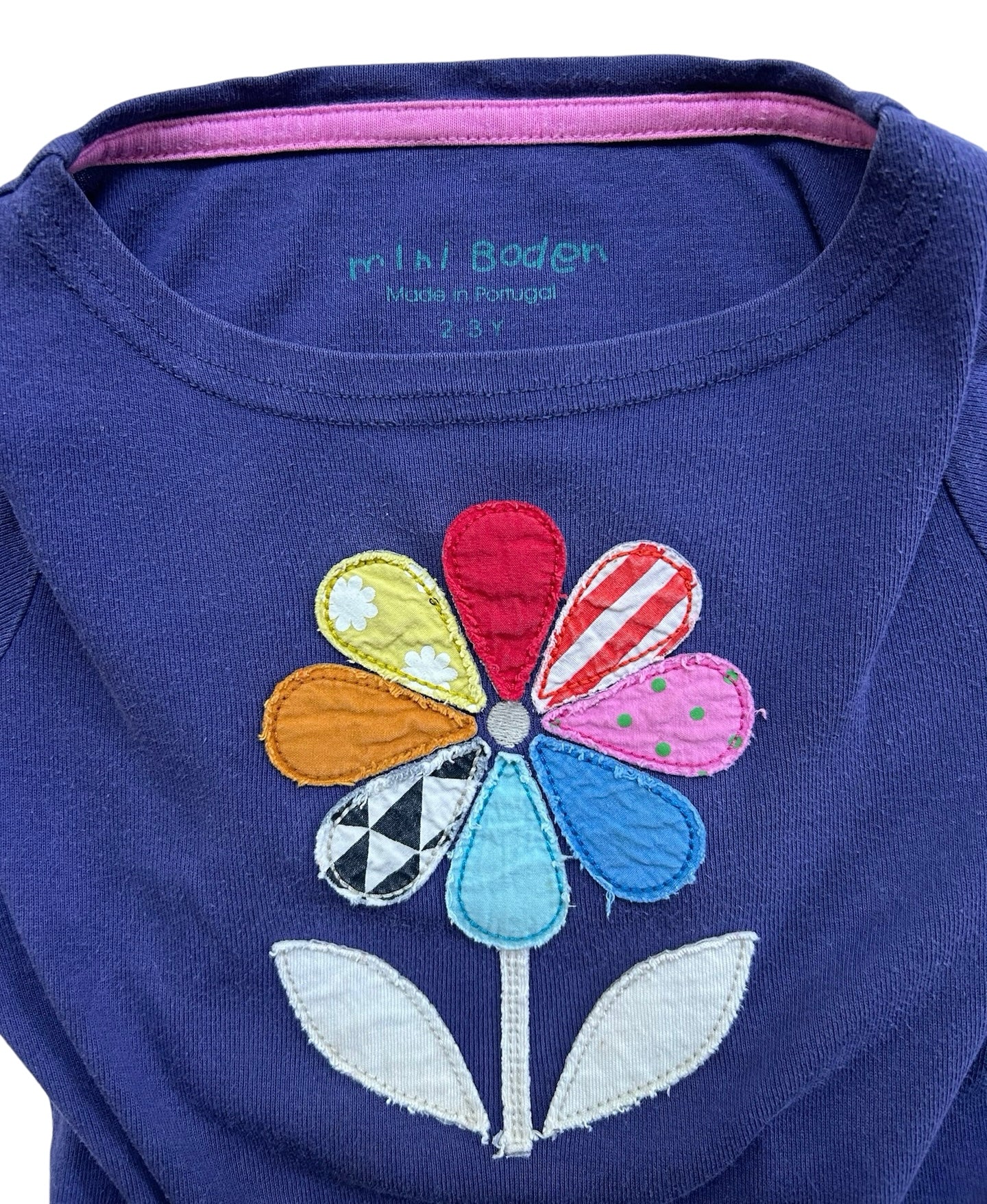 2Y-3Y Toddler Girls Mini Boden 3/4 Sleeve T-Shirt Top