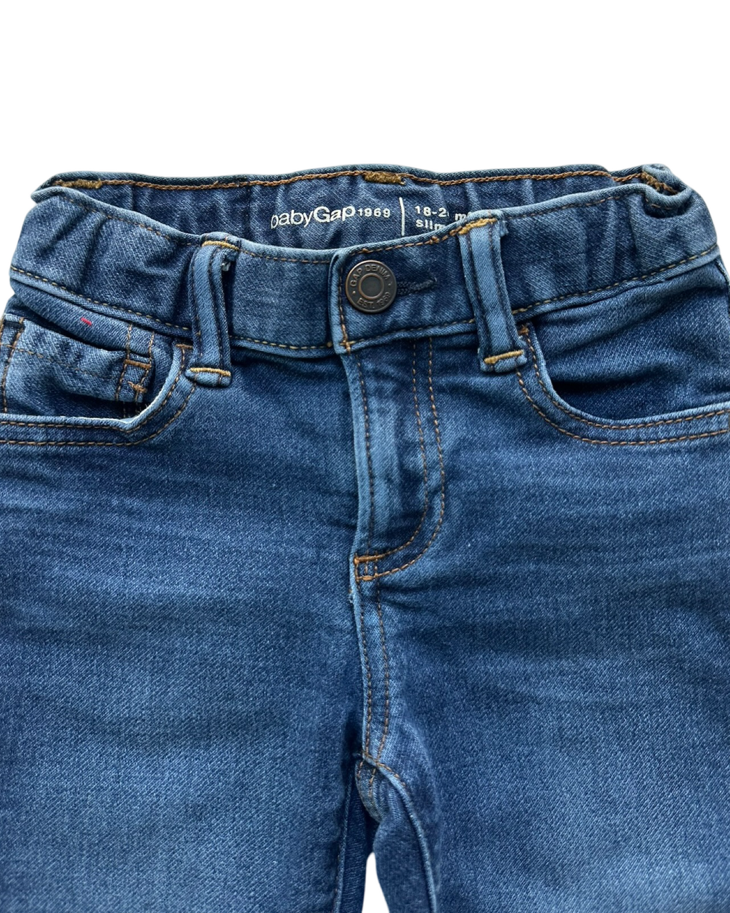 18M - 24M Baby Girls Baby Gap Adjustable Waist Slim Jeans Pant.