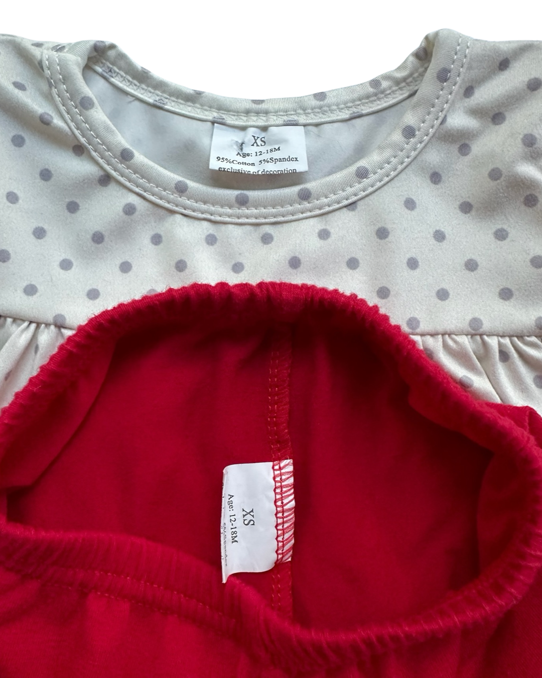 12M-18M Baby Girl Boutique Santa's Milk and Cookies 2pc Set