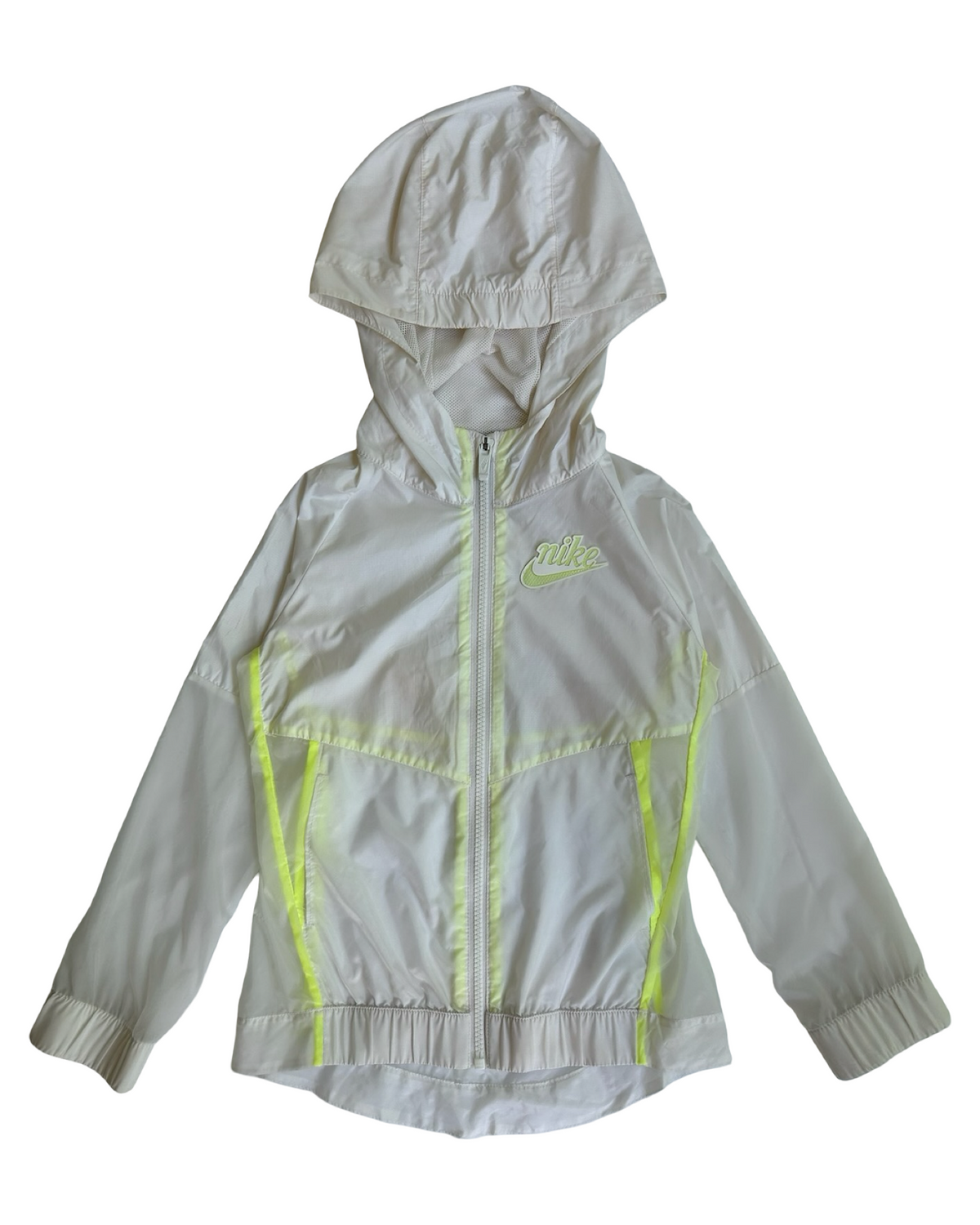 XS 4 Toddlers Girls Nike Windrunner Wind Rain Hooded Jacket White.
