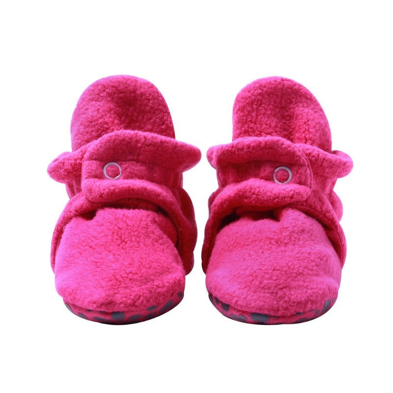 12M Baby Girls Zutano Cozie Fleece Stay-On Booties Slippers