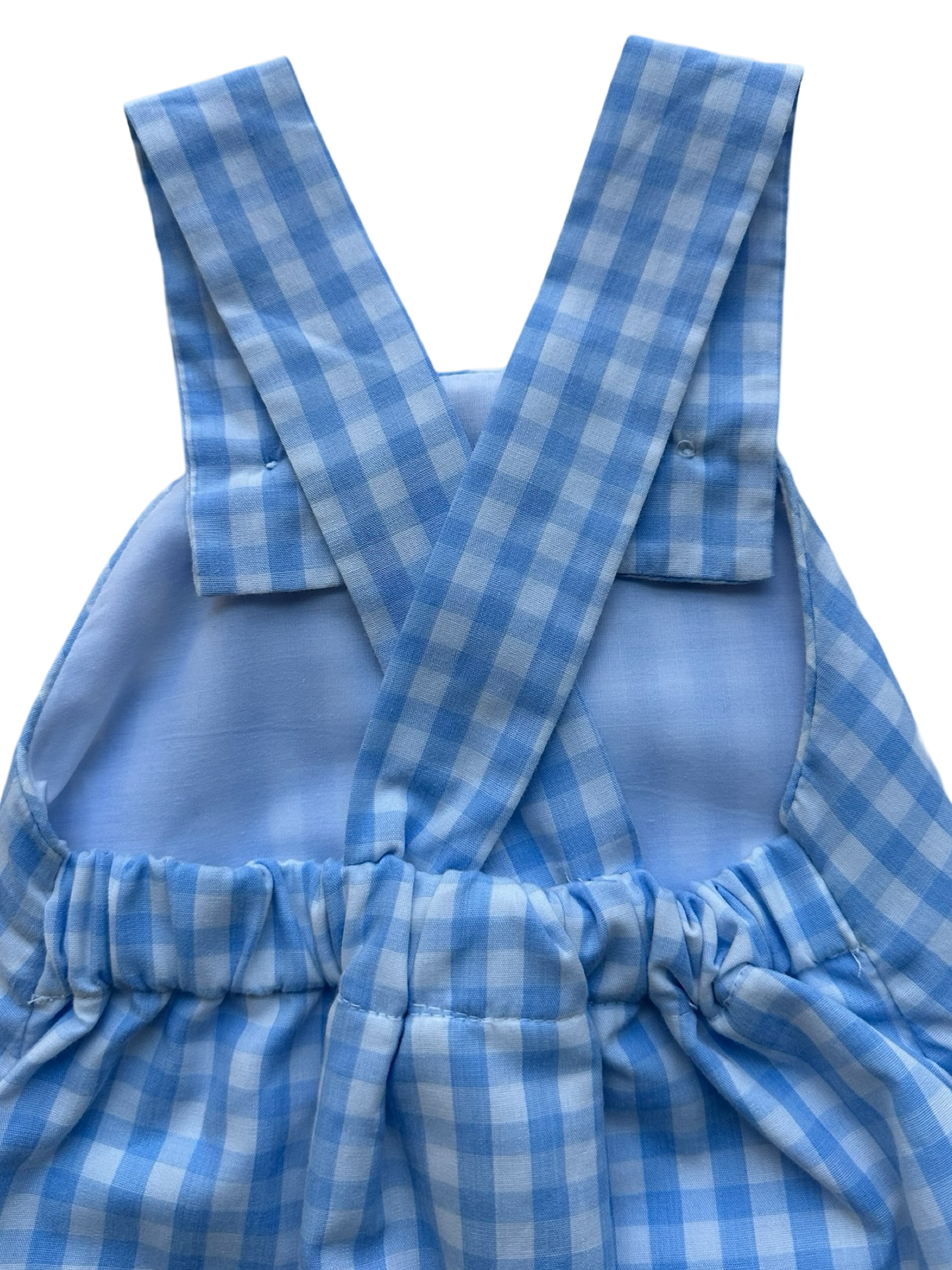 3M Baby Boy Cecil & Lou Light Blue / White Gingham Bubble Romper