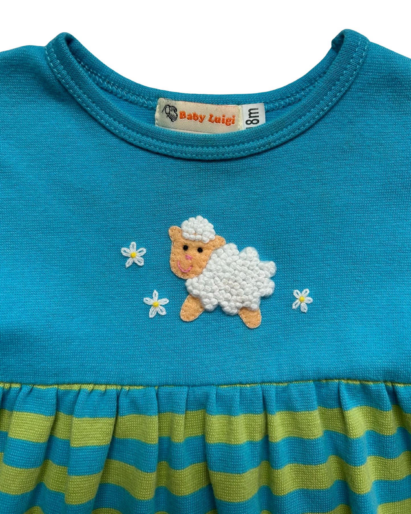 18M Baby Girls Baby Luigi Striped Long Sleeve Dress
