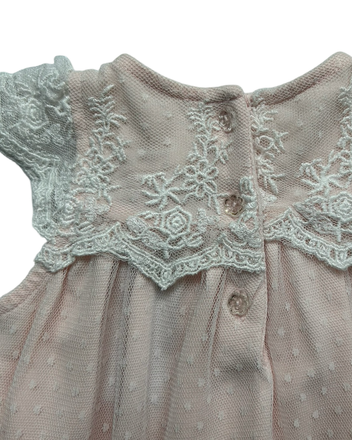 3M Baby Girl Light Pink Camilla Lace Overlay Dress with Bloomers