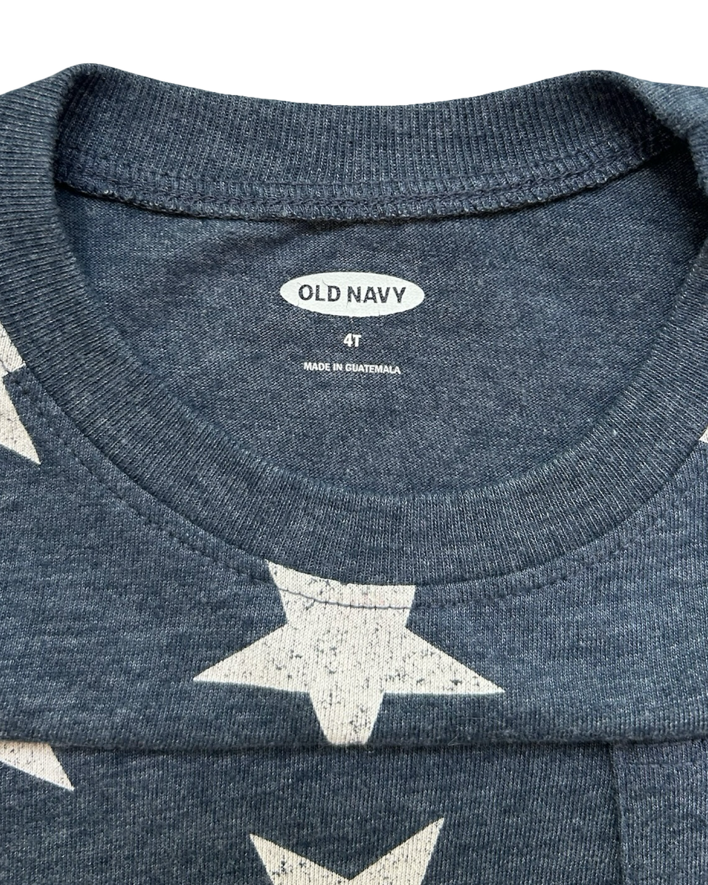 4T Toddlers Boys Old Navy Patriotic 4Th Of July Stars Whites Pattern Shirt
