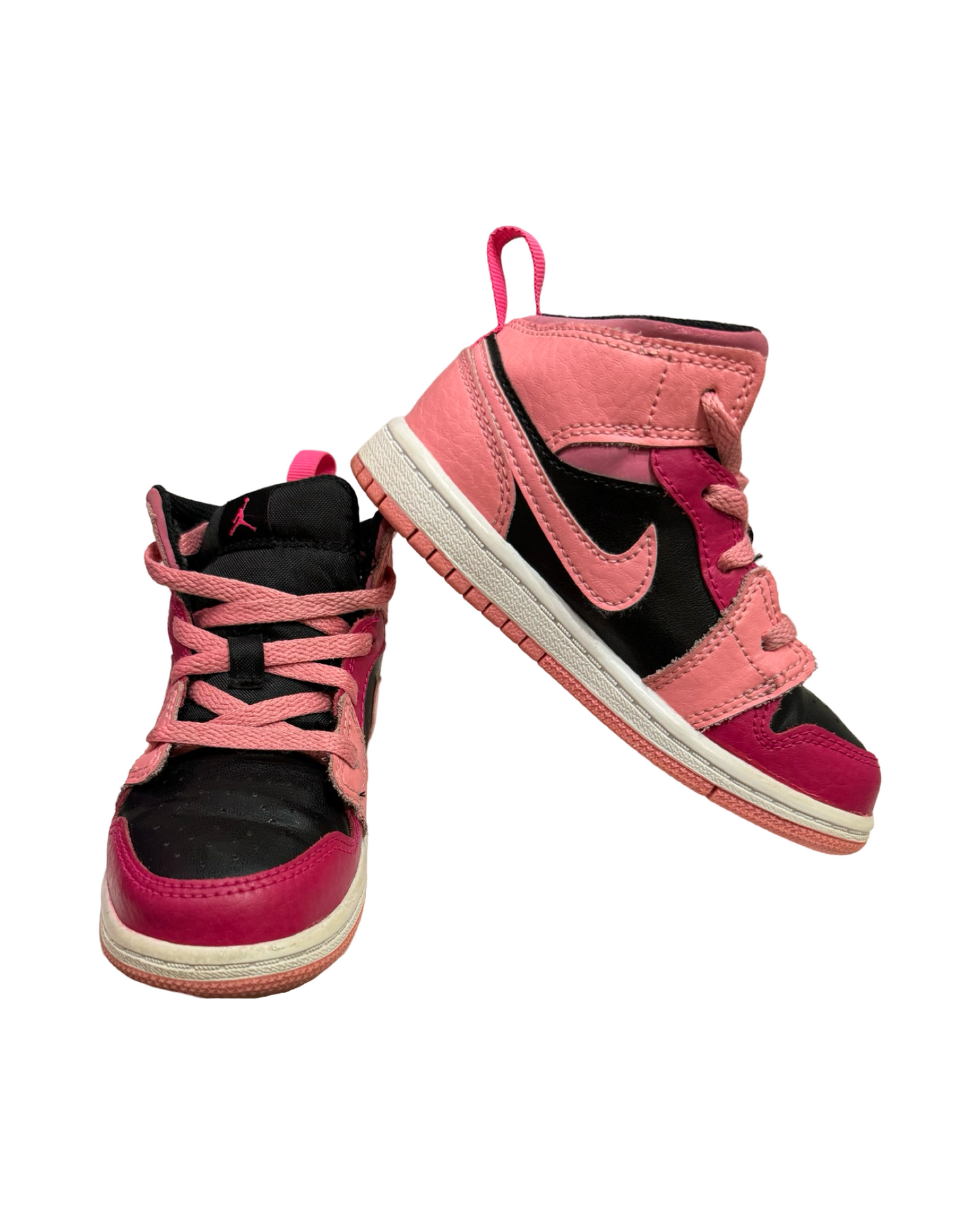 9C Toddler Girl / Boy Nike Air Jordan 1 Mid TD Coral Chalk Pink Sneakers
