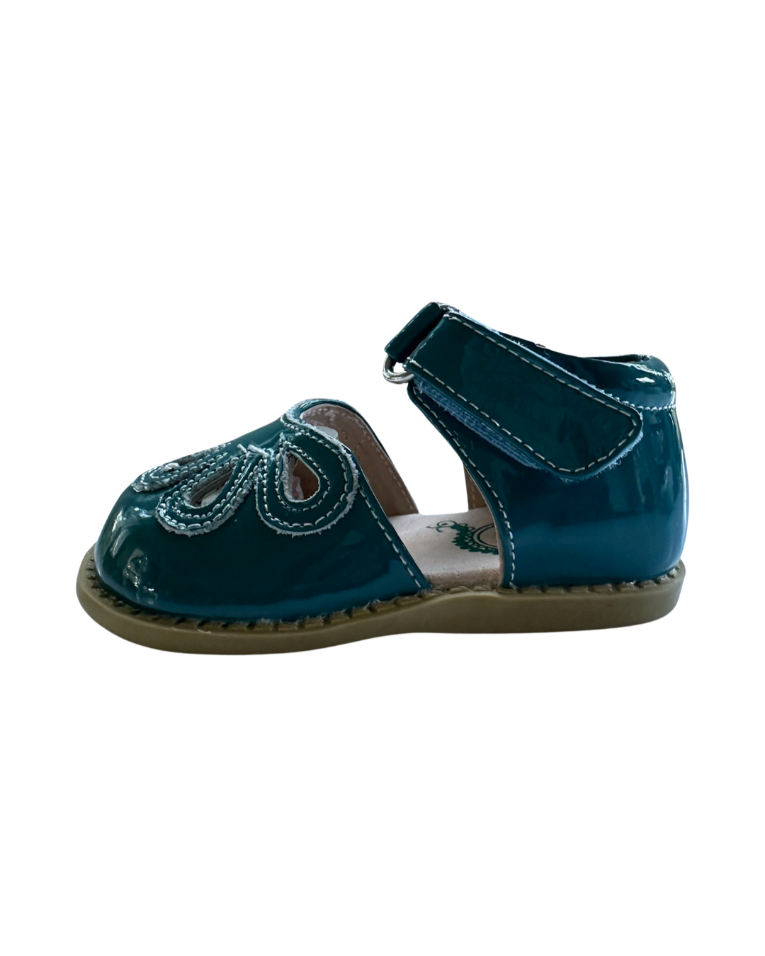 4C Toddler Girl Livie & Luca Turquoise Patent Petal Shoes