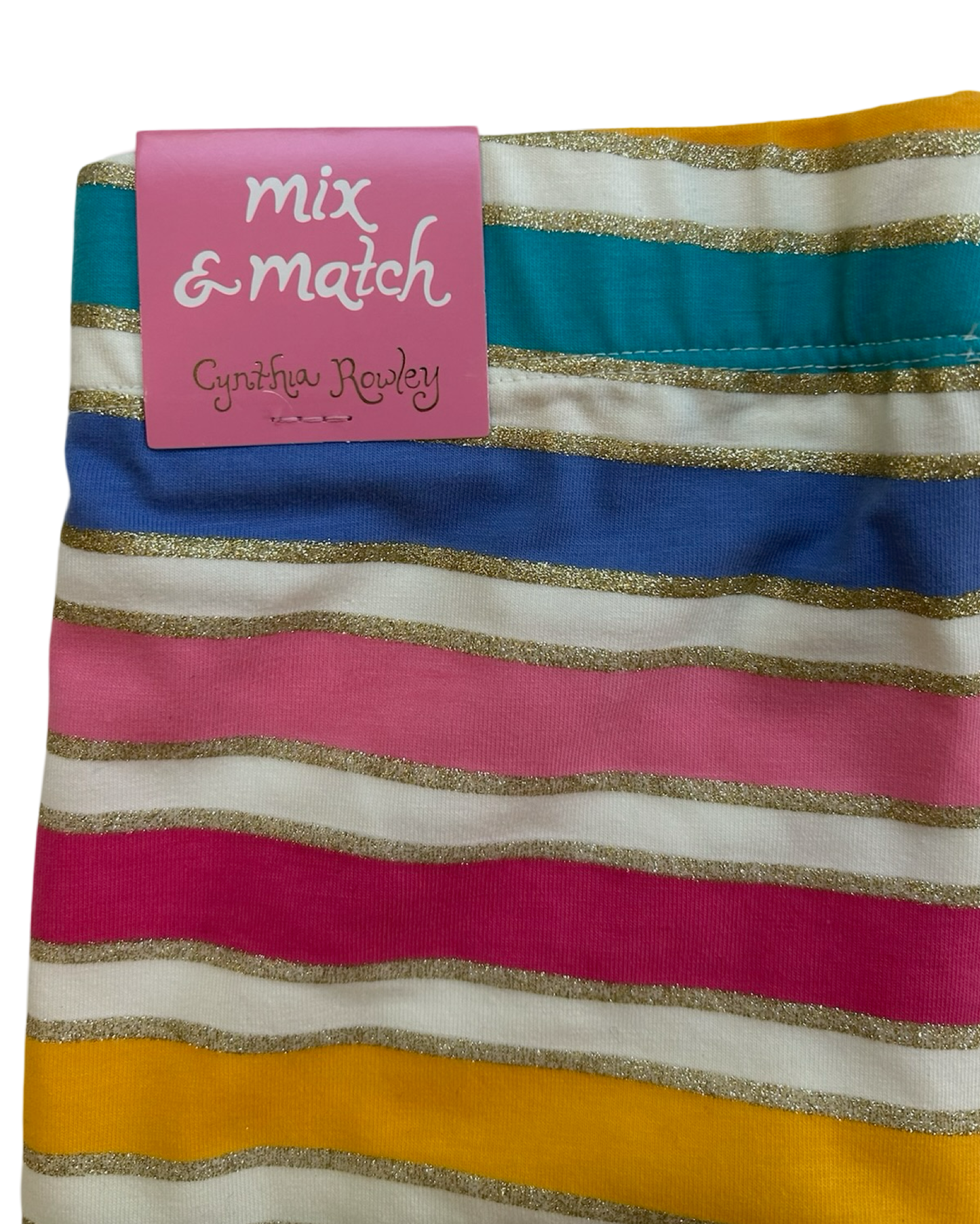 7-8T Toddler Girls Cynthia Rowley Striped  Design Leggings Colorful With NWT.