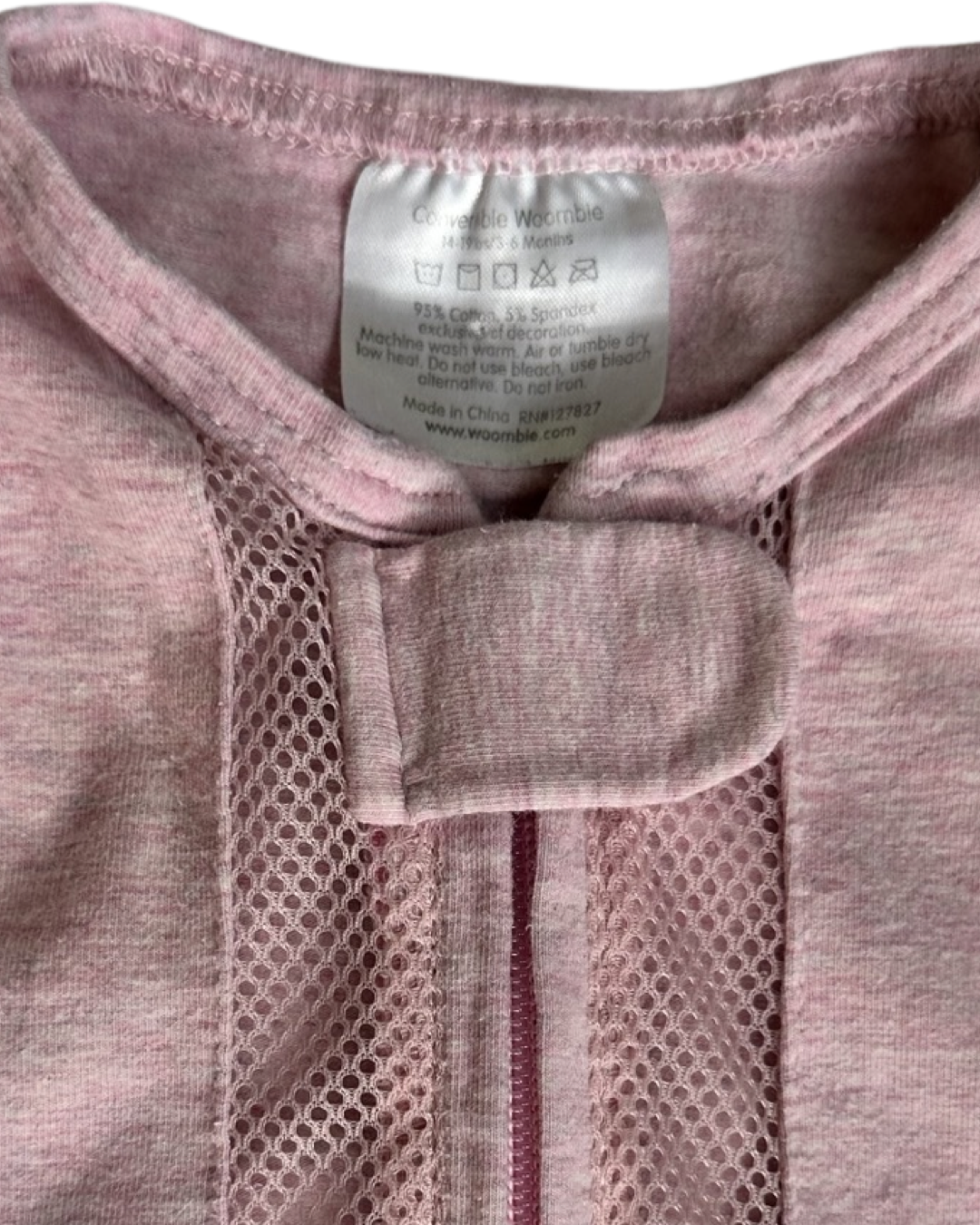 3-6M Baby Girl Pink Posy Convertible Woombie Swaddle / Sleep Sack 14-19lbs