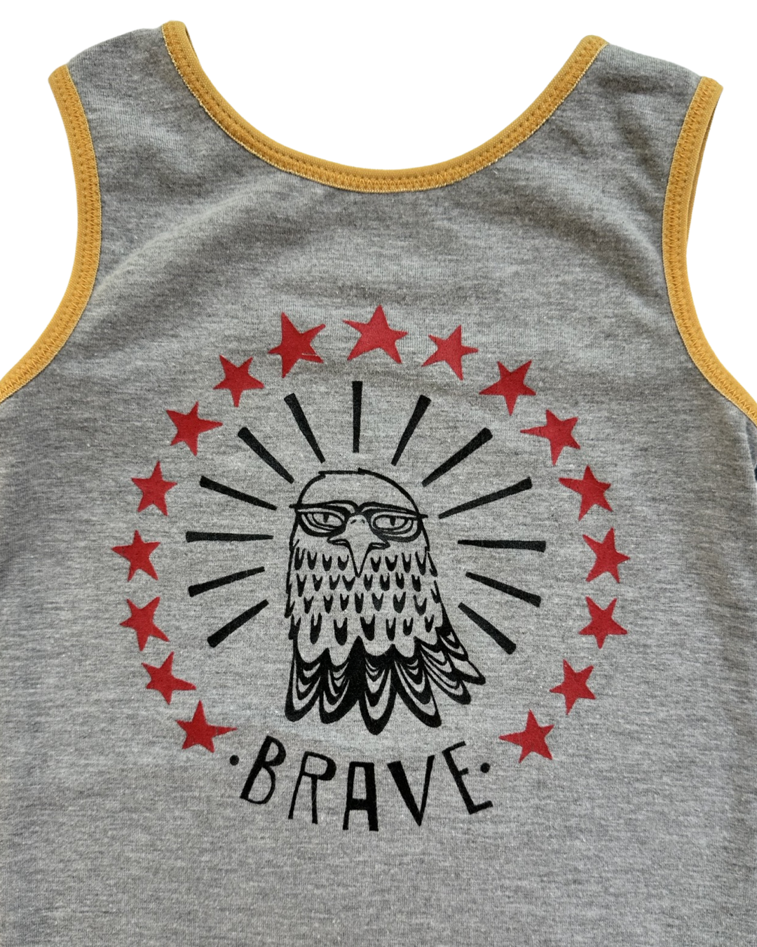 12-18M Baby Boy RAGS to Raches Brave Patriotic American Eagle Tank Shortie Romper