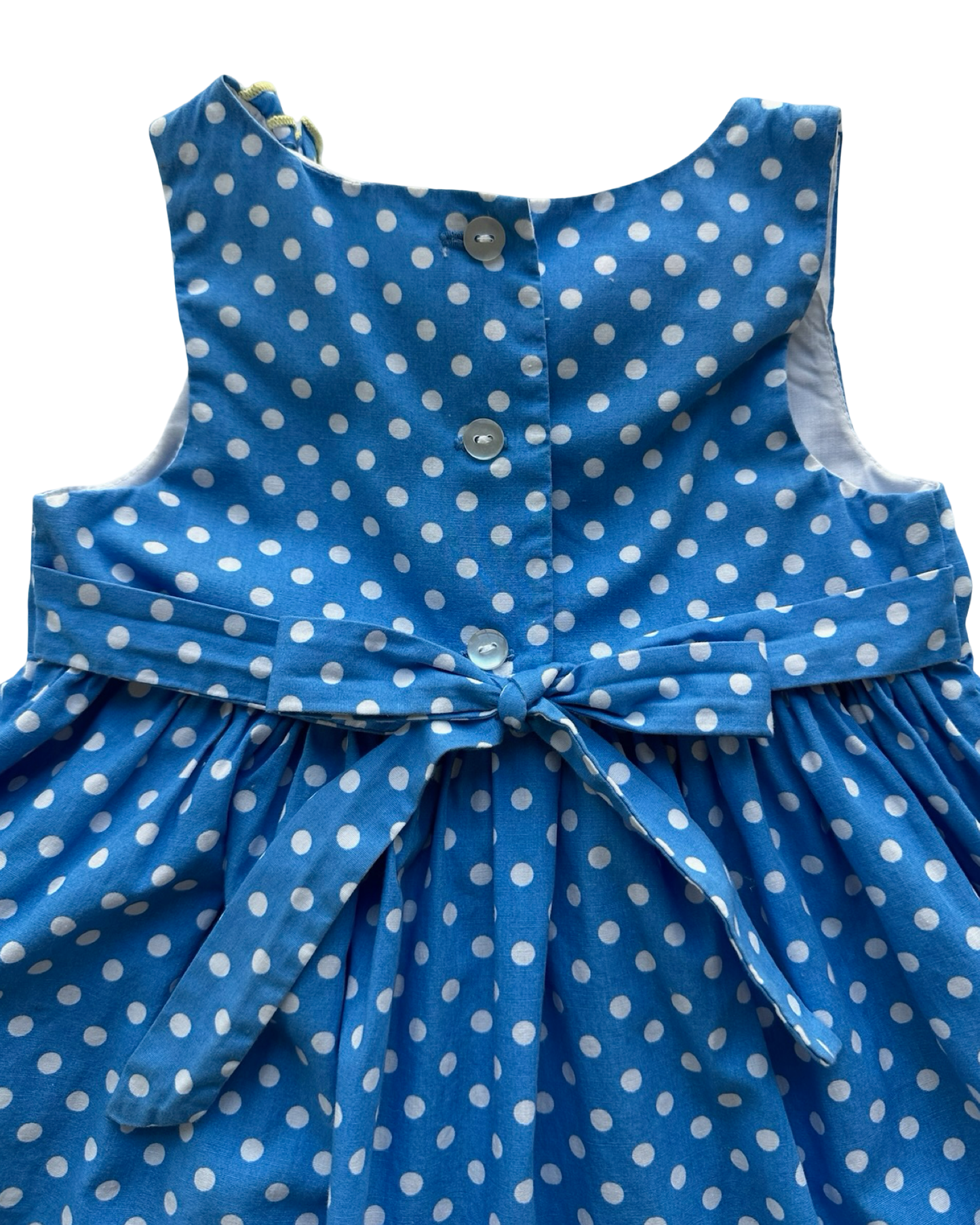 24M Baby Girls Bonnie Baby Polka Dots, Ruffle Collar, Embroidered Appliqué 🌼🌼🌼 🐞And Sleeveless Dress
