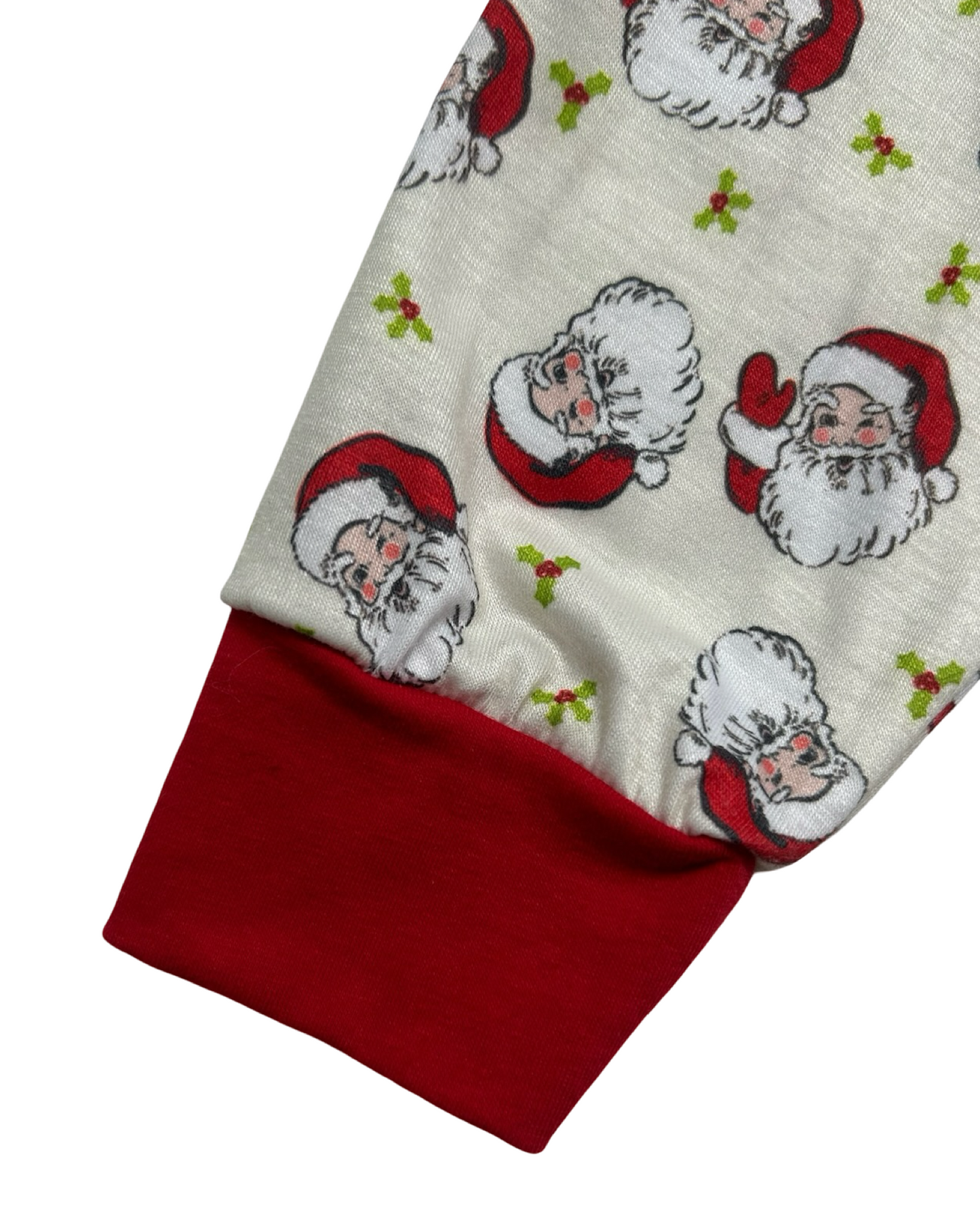 5T-6T Toddler Boys Vintage Smocked Polkadot Santa Knit Loungewear Pullover