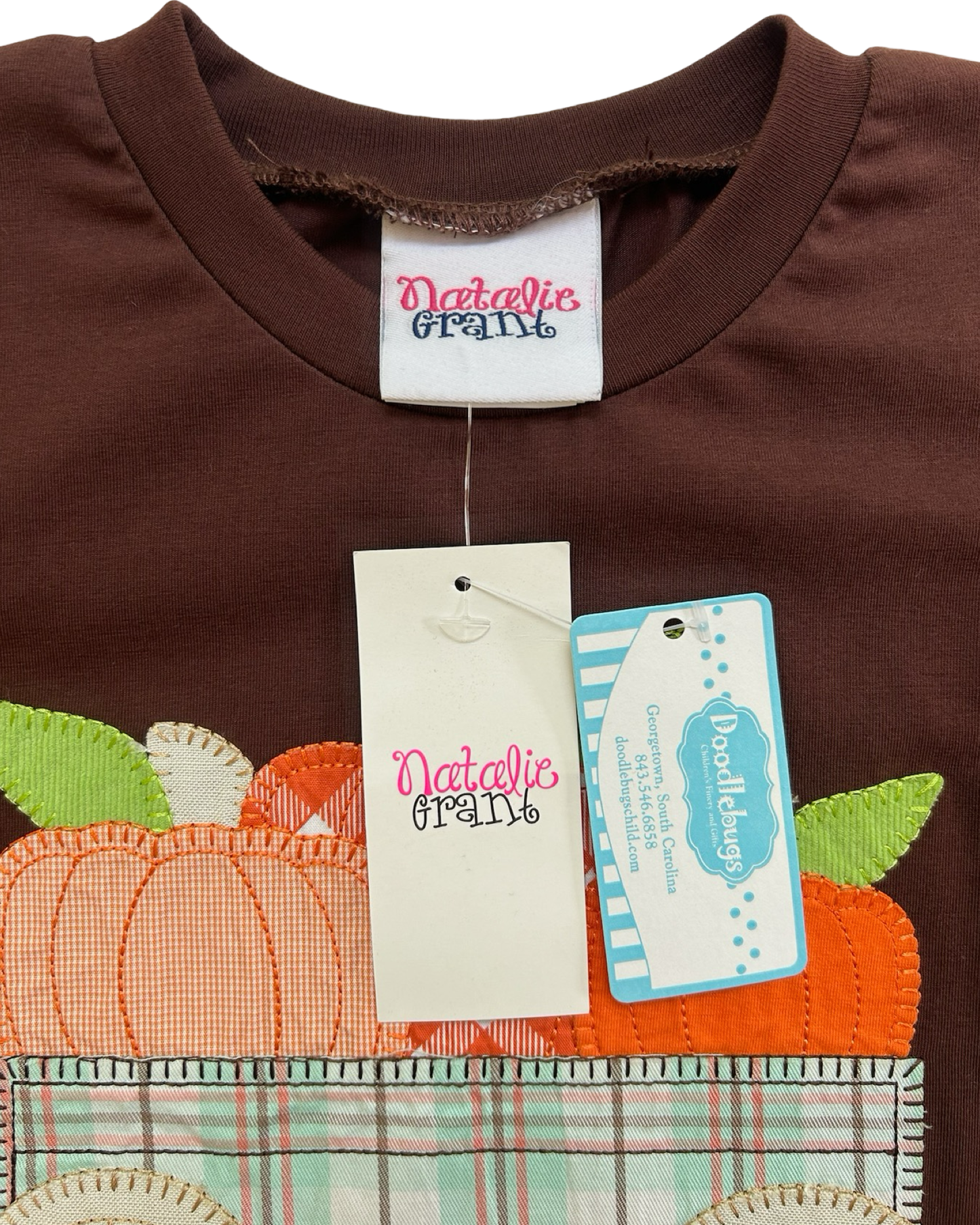 4T Natalie Grant Boutique Fall Pumpkin Appliqué Long Sleeve Shirt Top