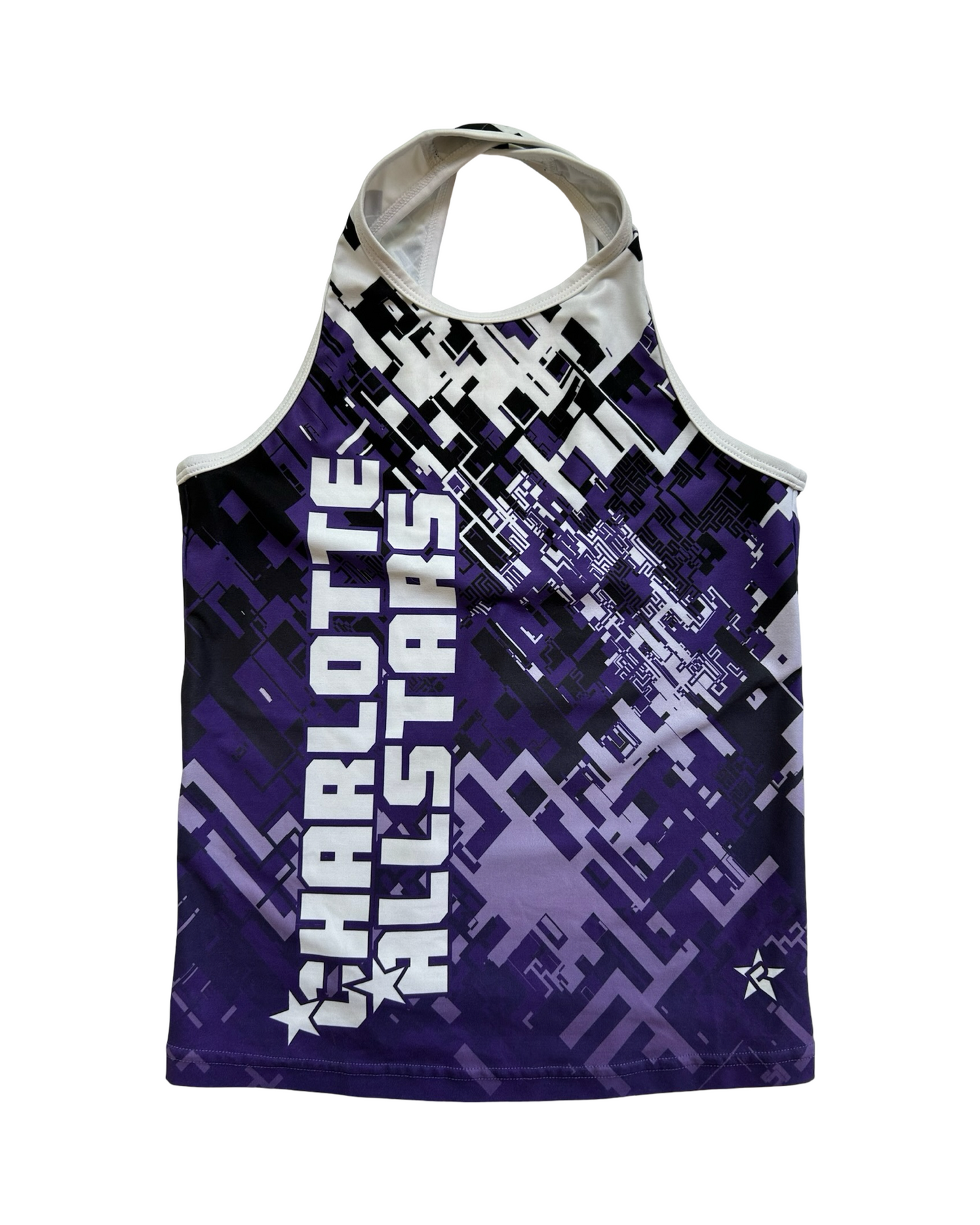 YXS 6 Youth Girls Cheerleaders Uniform Outfit Costume CHARLOTTE ALLSTARS Set 2 Piece.