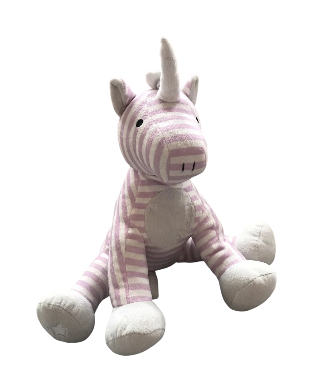 Bella Tunno Poetic Plush Purple White Stripes 14” Unicorn Dream Lovey