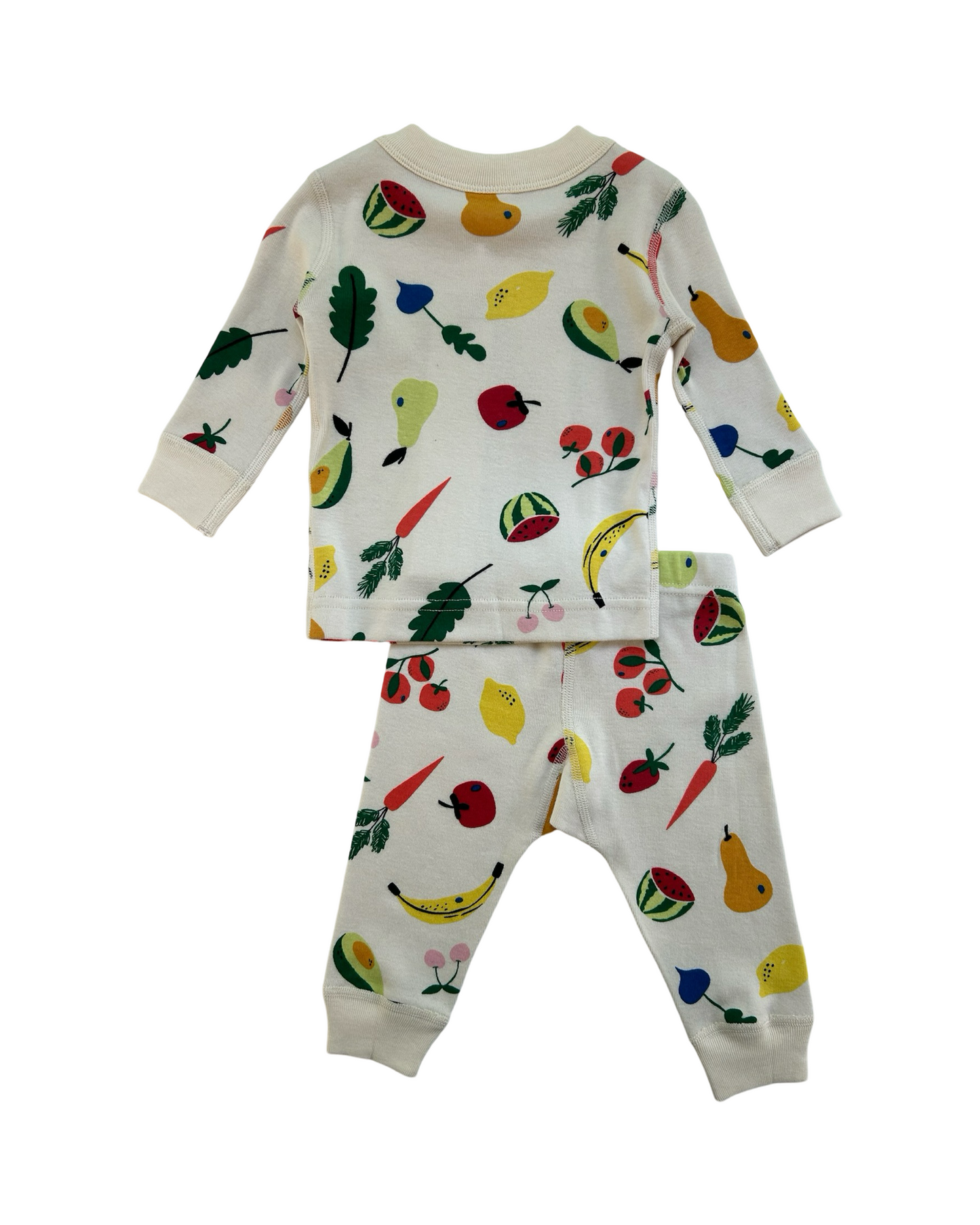 0-3M Baby Girl Hanna Andersson Long Sleeve Fruit & Veggie PJs