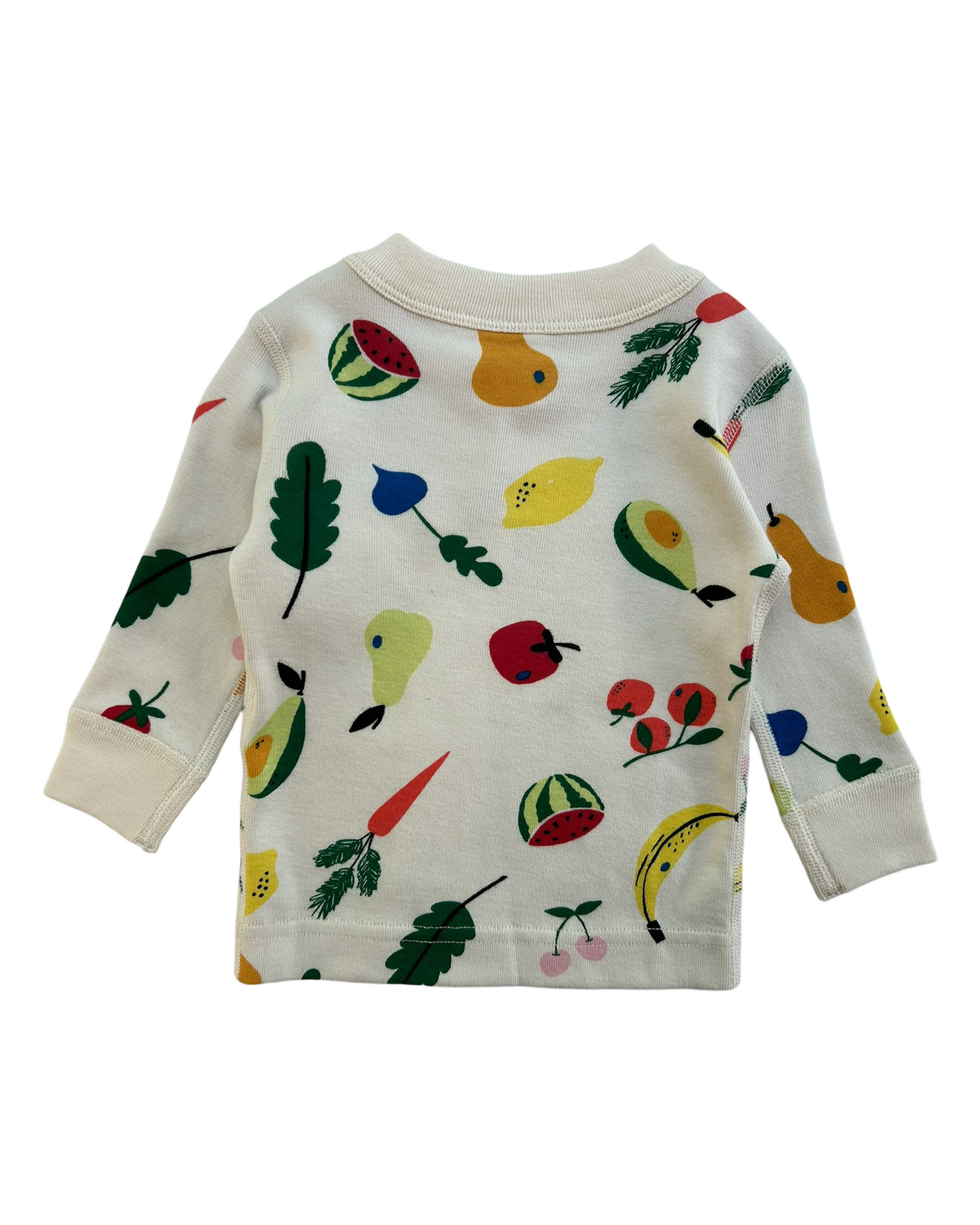 0-3M Baby Girl Hanna Andersson Long Sleeve Fruit & Veggie PJs