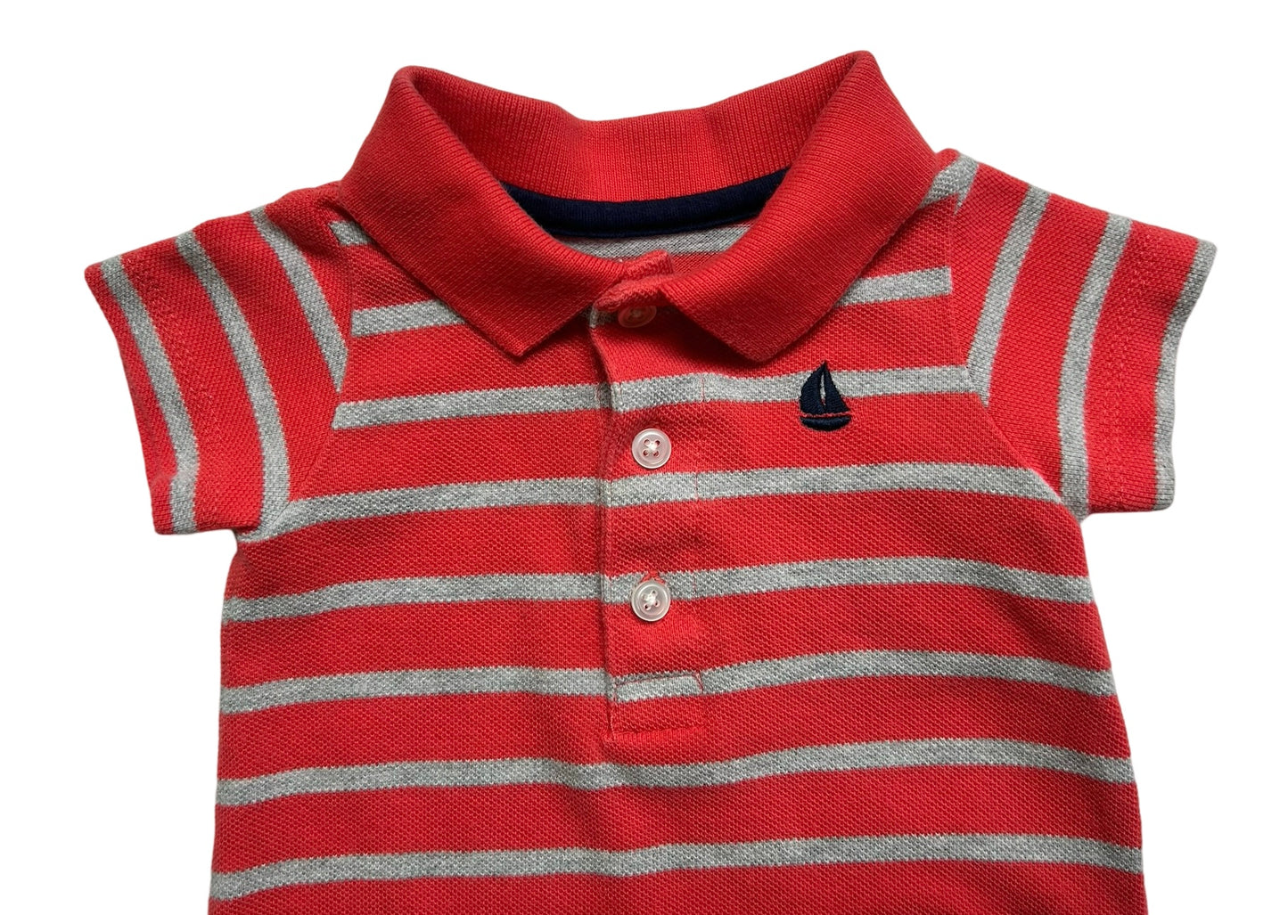 3M Carter’s Baby Boys Orange Stripe Romper