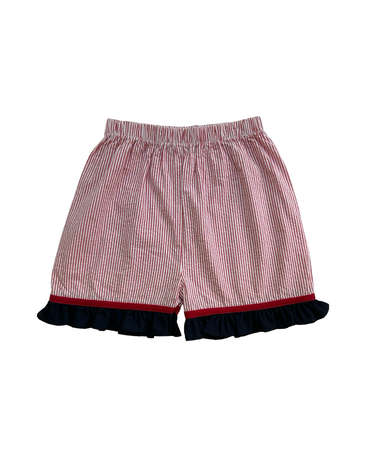 6T Toddlers Girls Zuccini Top Lobster 🦞🦞 Embroidered Shoulder And Striped Ruffle Short.
