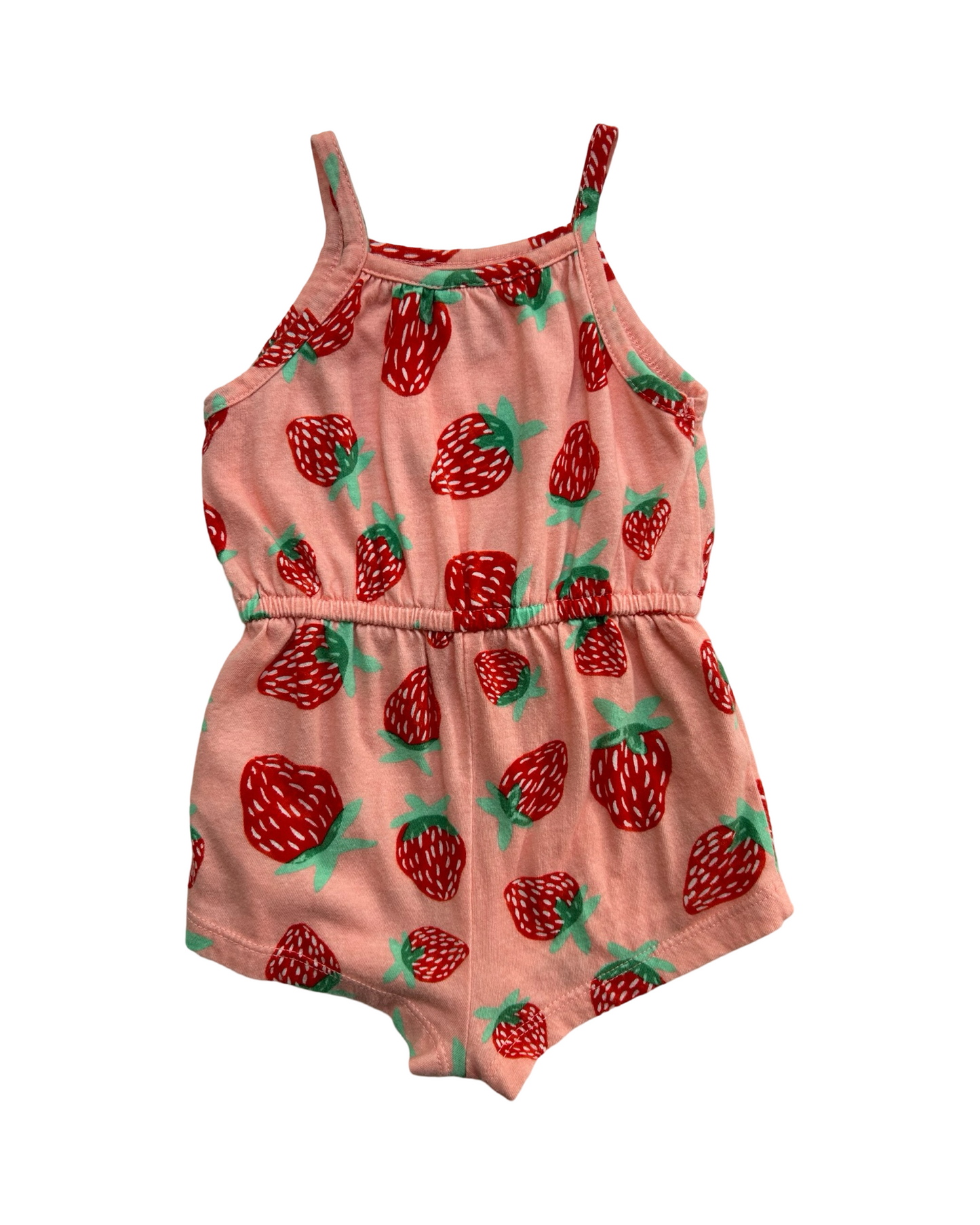 3-6M Baby Girl Old Navy Pink Strawberry Bubble Romper