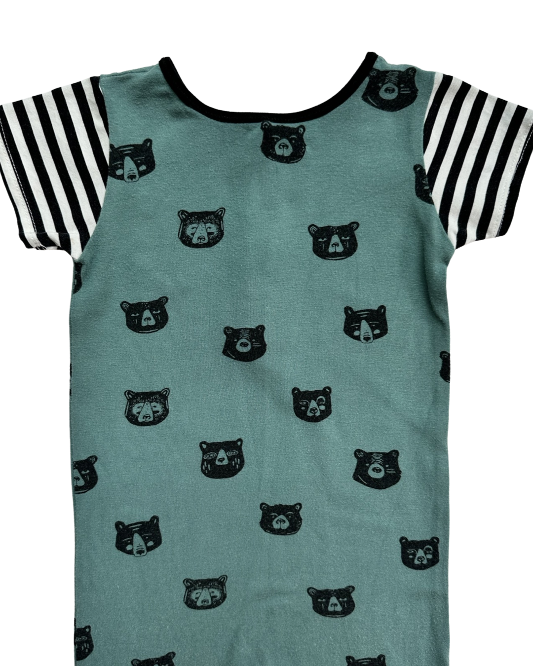 18-24M Baby Boy RAGS to Raches Green Bear Romper