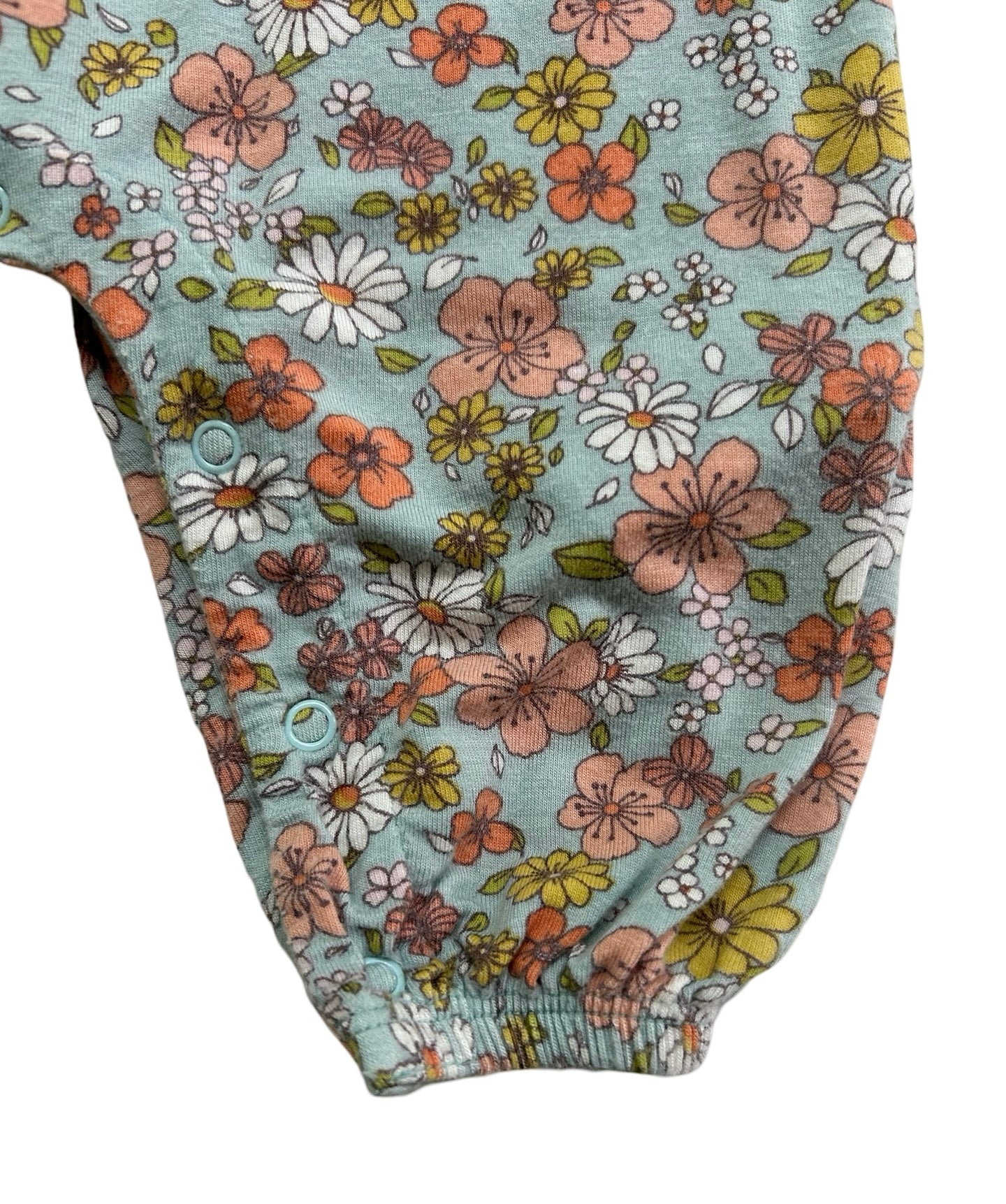 0-3M Angel Dear Baby Girl’s Vintage Garden Ruffle Sleeve Romper.