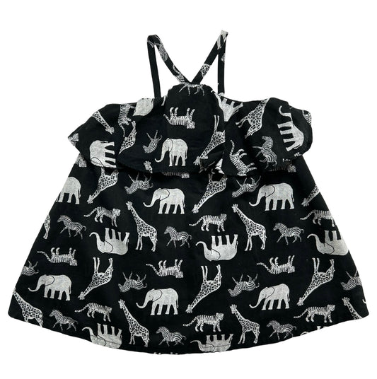3M-6M Baby Girls Old Navy Ruffle Top Safari  Animal Dress