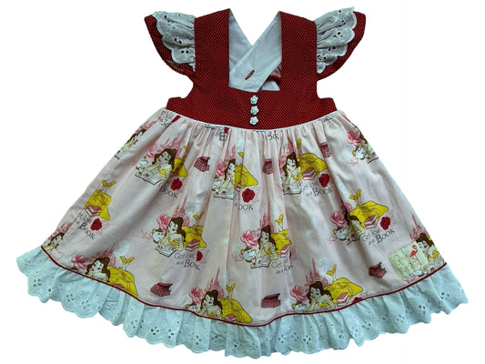 2T Toddler Girls Rosa Flamenco Princess Belle Dress NWT.