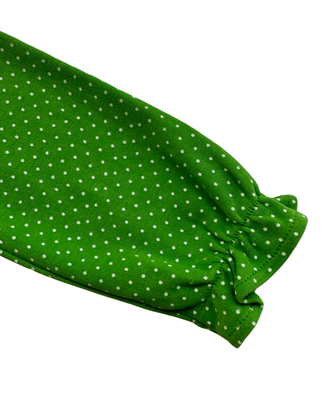 24M Baby Girl Green Polka Dot Luigi Snowman Long Sleeve Shirt