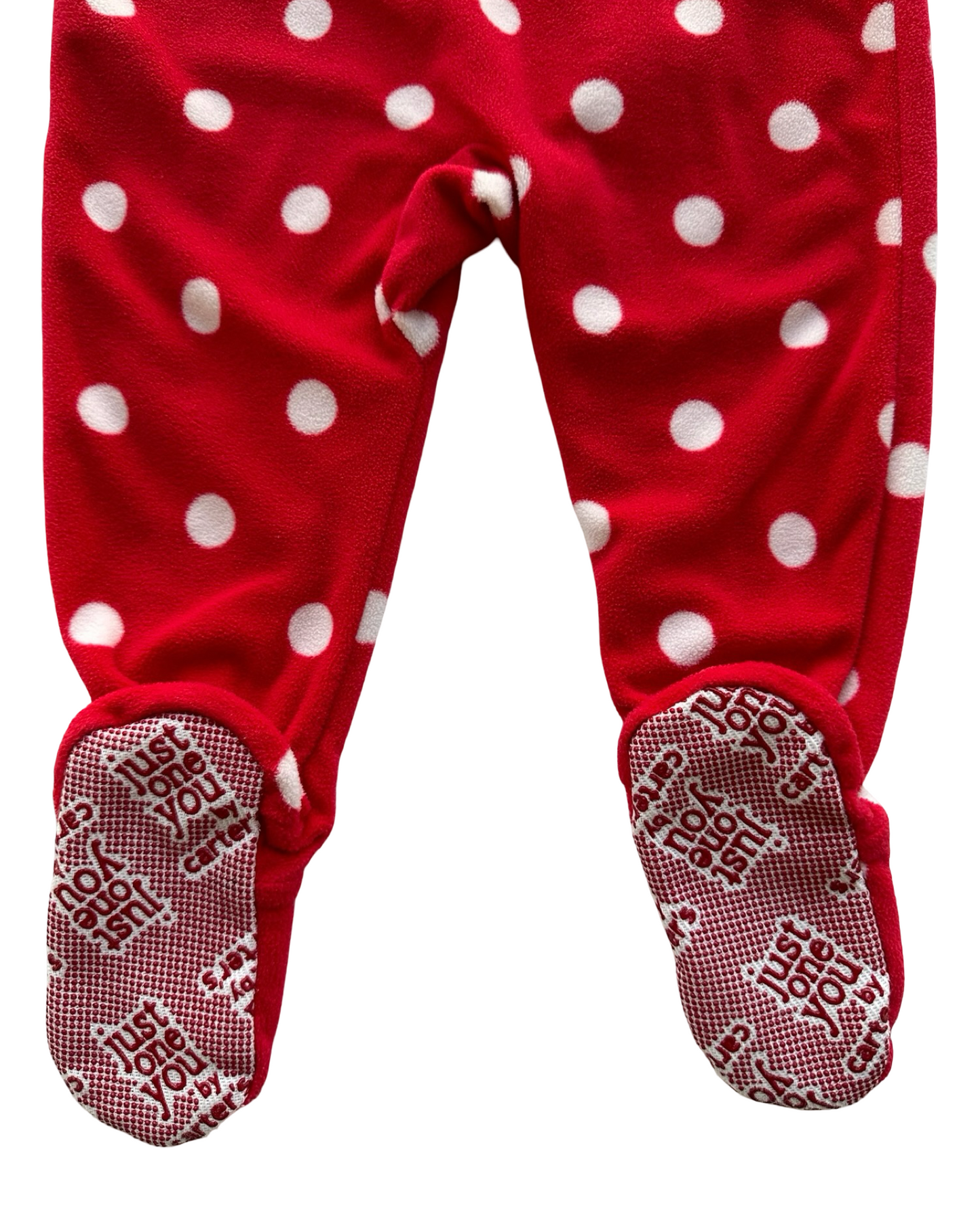 9M Baby Girls Carter’s Just One You Fleece Footed Pajama Christmas Santa🎅