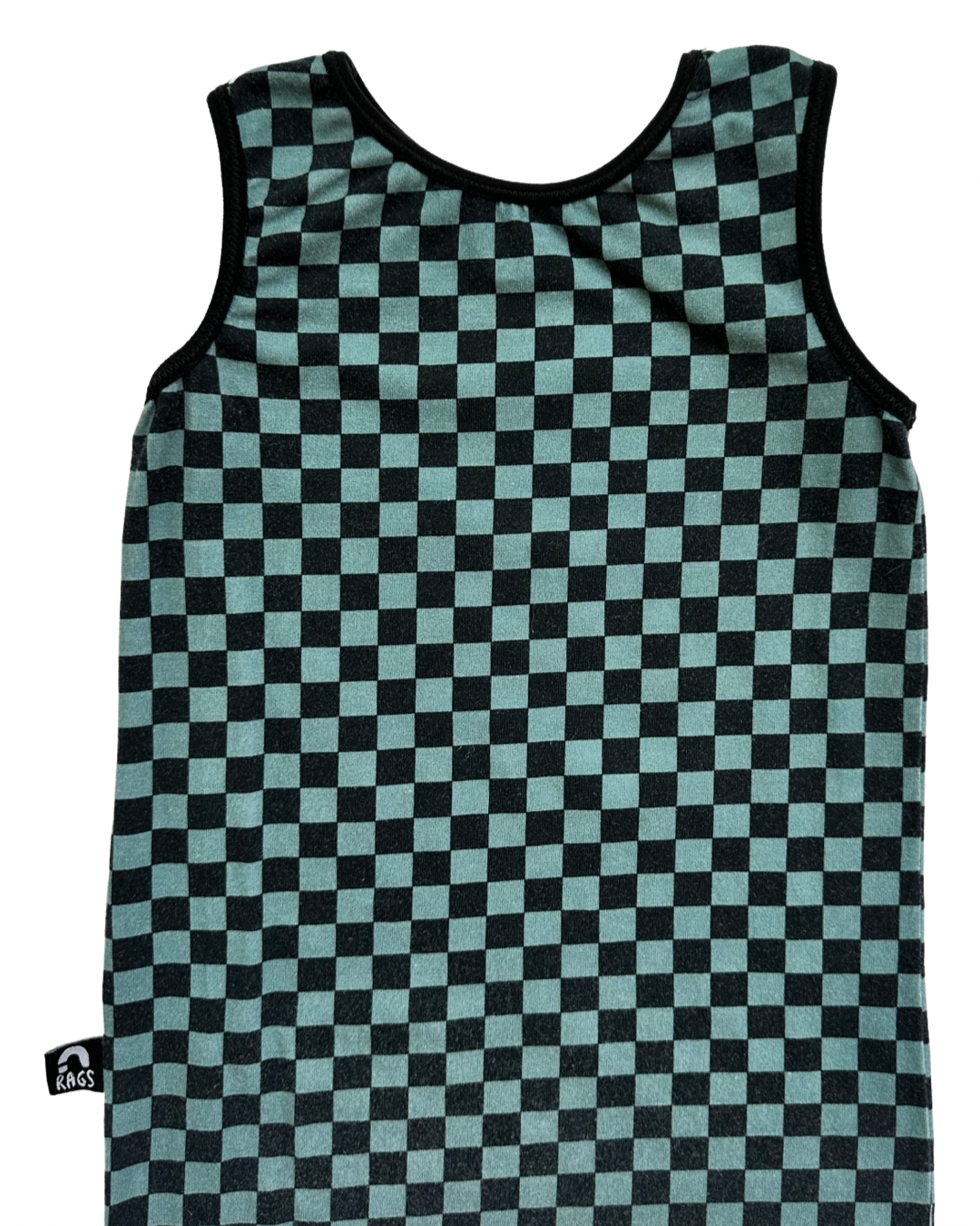 18-24M Baby Boy RAGS to Raches Rock Paper Scissors Green & Black Checked Shortie Romper (Copy)
