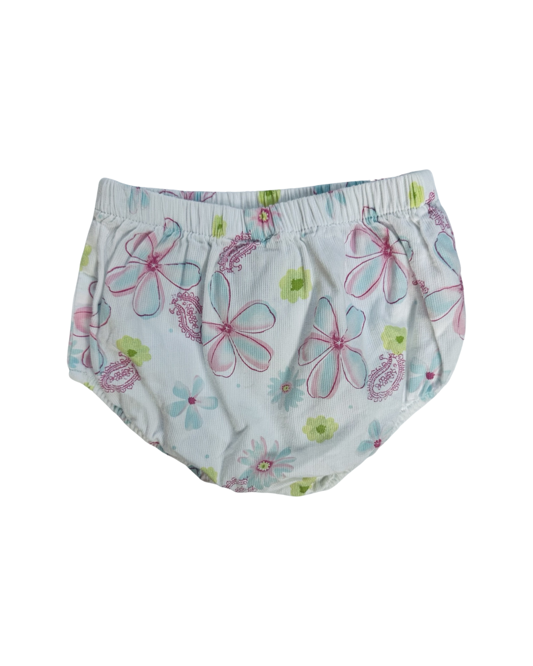 6M Baby Girl Laura Ashley White Collared Pink Floral Dress with Matching Bloomers