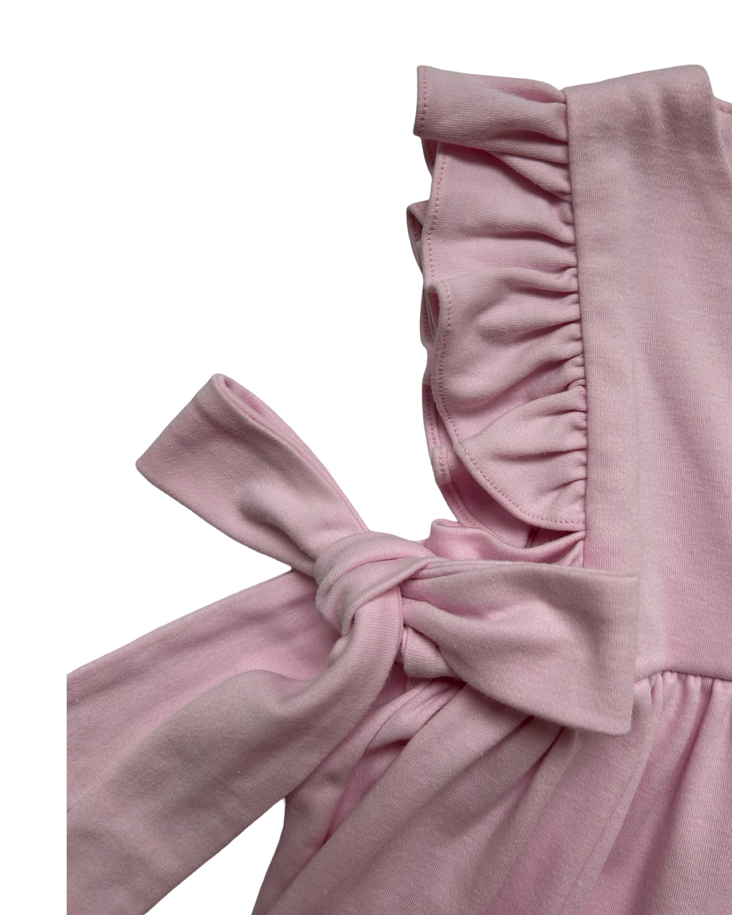 12M Baby Girls Shower Me With Love Ruffles Sleeveless Pleated Dress Bow.