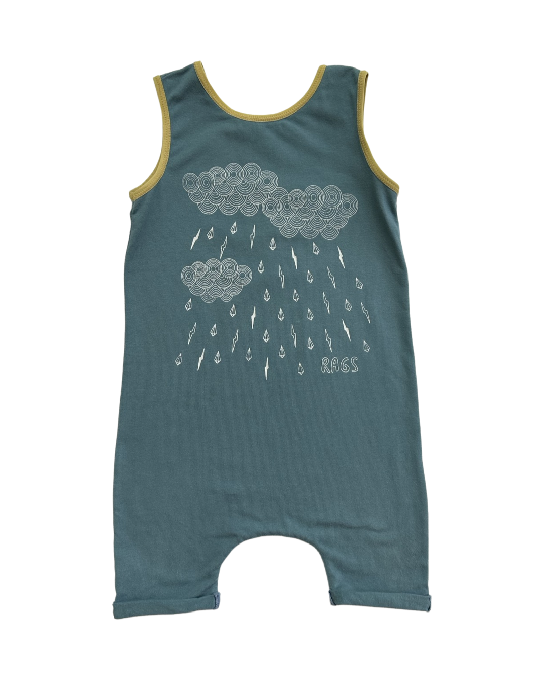 18-24M Baby Boy RAGS to Raches Thunderstorm Shortie Romper