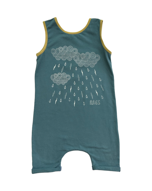 18-24M Baby Boy RAGS to Raches Thunderstorm Shortie Romper