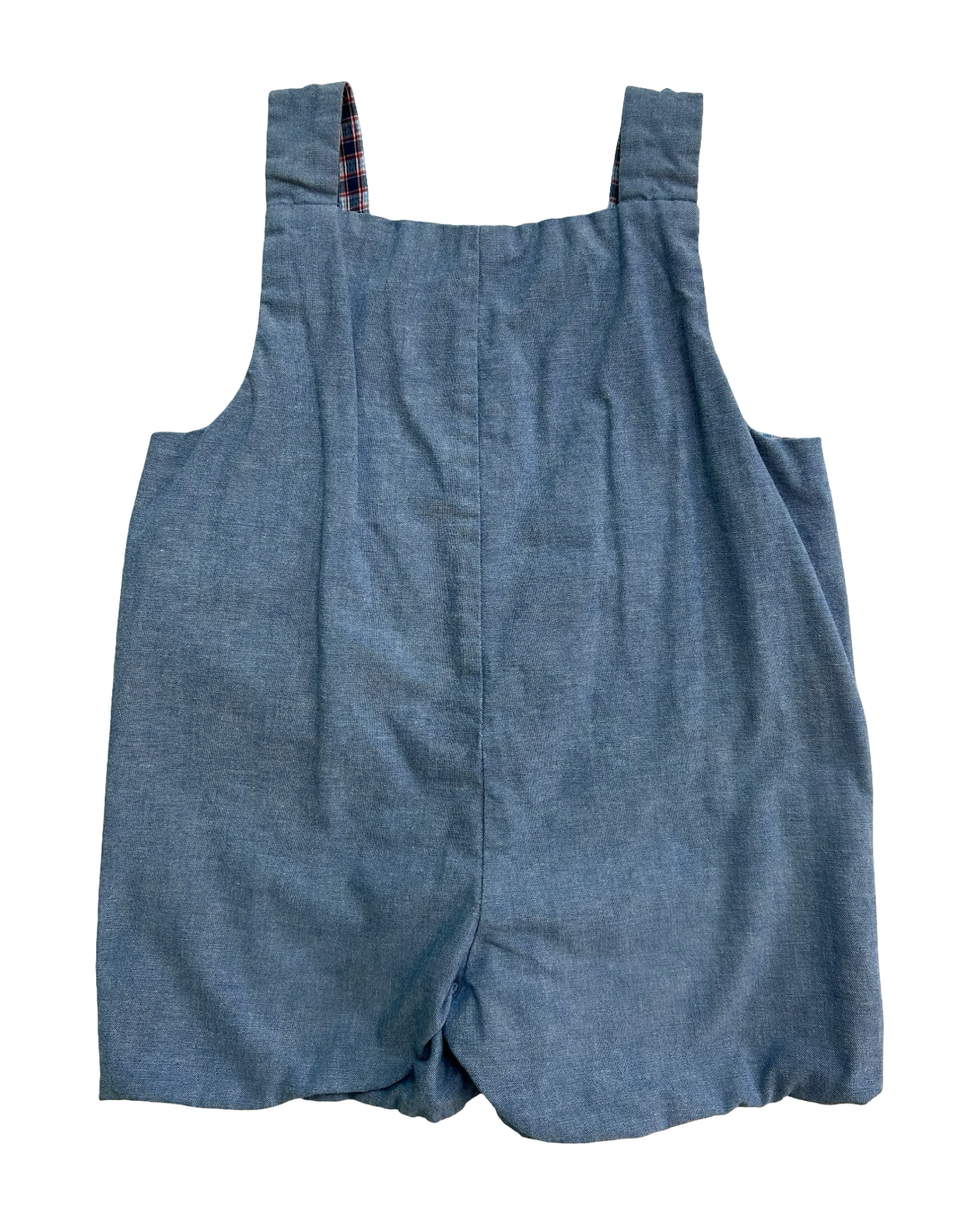 18M Baby Boys Just Ducky Reversible Sailboat Embroidered Overalls