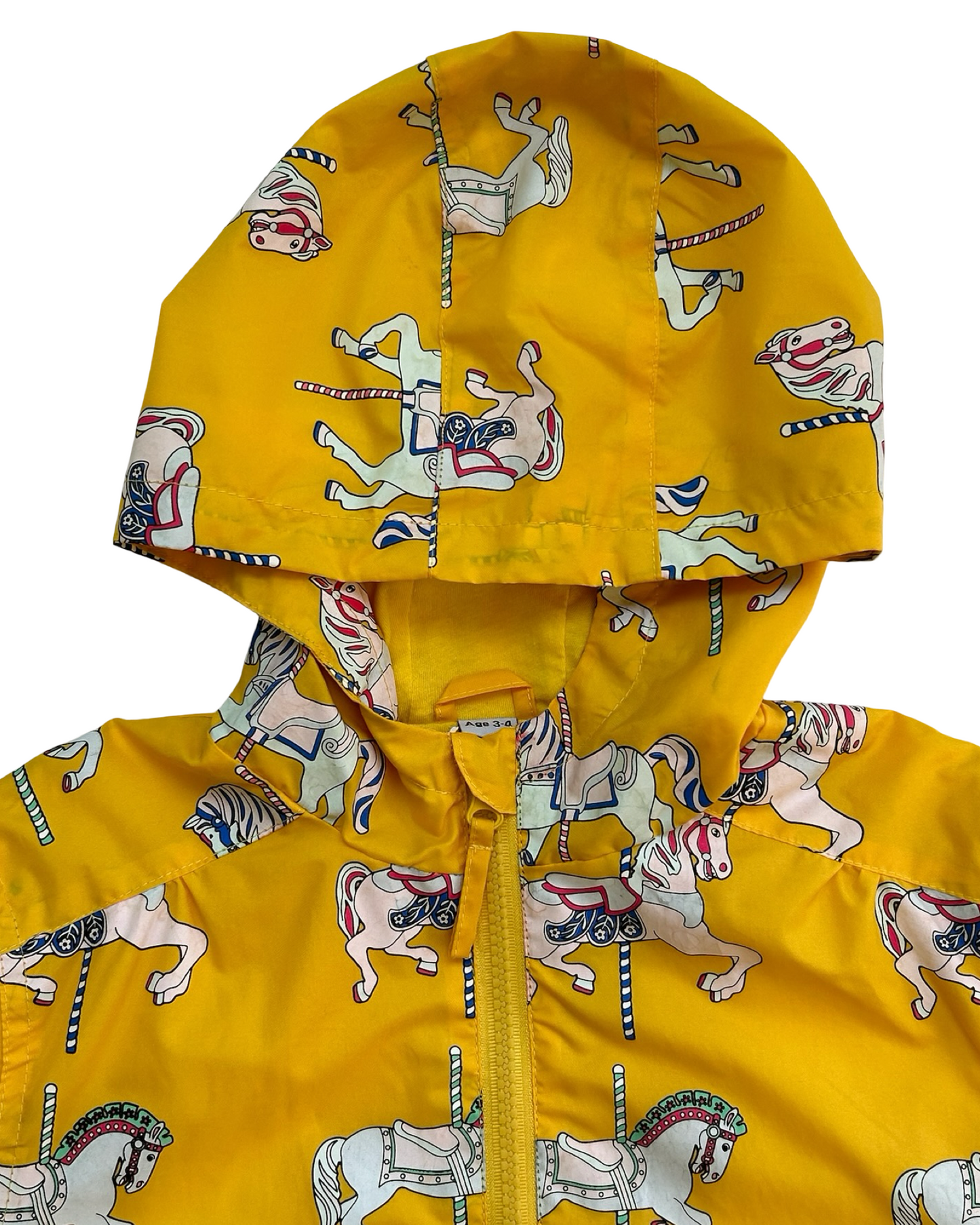 3T -4T Toddler Girls Holly & Beau Changing Horse Carousel Raincoat