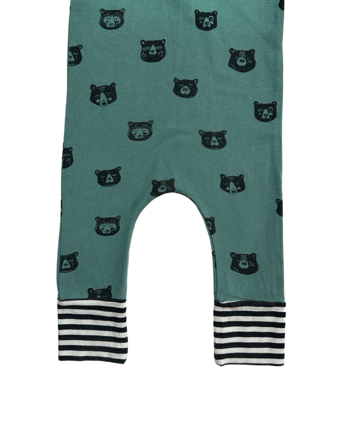 18-24M Baby Boy RAGS to Raches Green Bear Romper