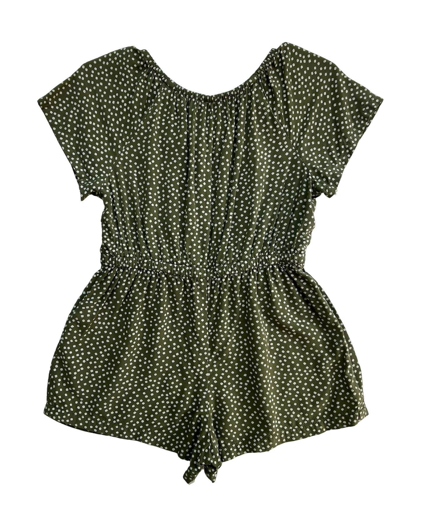 2T Toddlers Girls Old Navy Flutter Sleeve Cinched Waist Polka Dot Romper