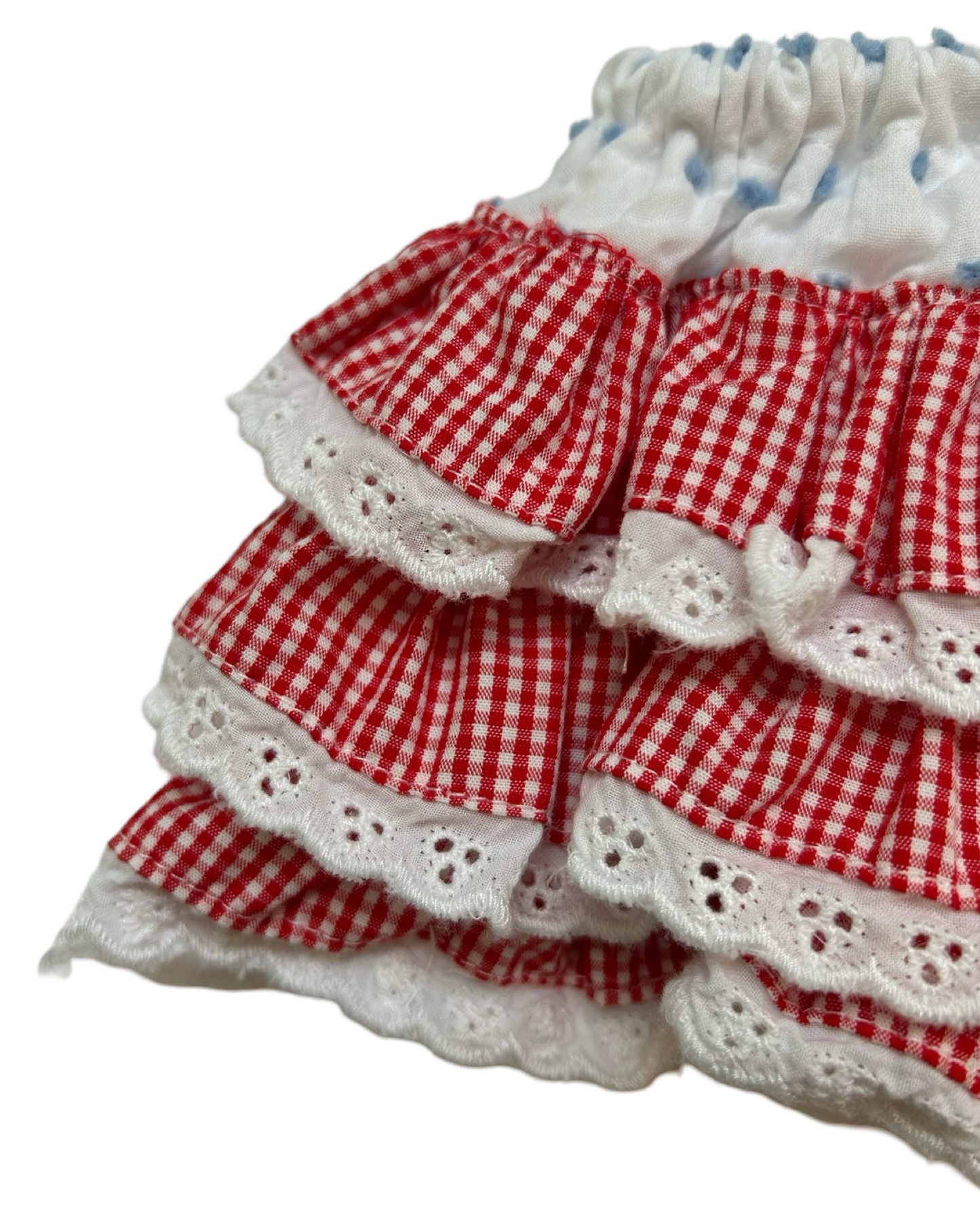 NB Baby Girls Sugar Dumplin Embroidered Farm With Diaper Cover Ruffle. 2 Pieces Set.