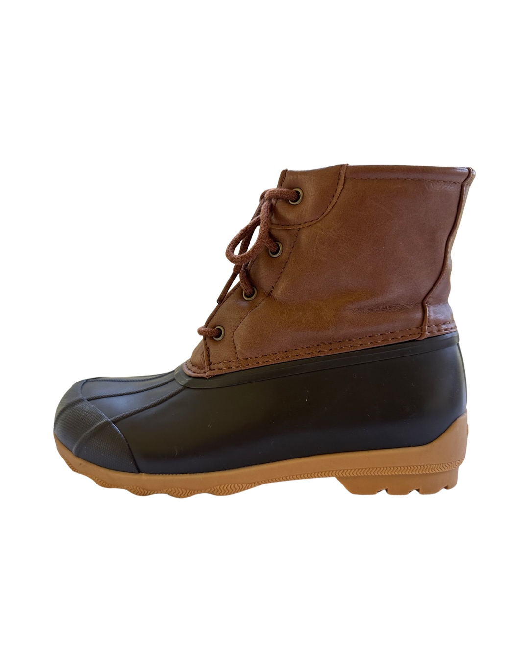 Youth Big Boys Size 4M Brown Sperry Duck Port Boots