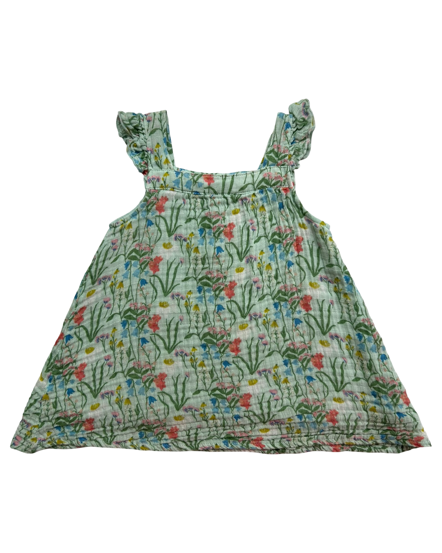 6M-12M Baby Girls Angel Dear Floral Summer Morning Sun Dress 2 Pieces Set