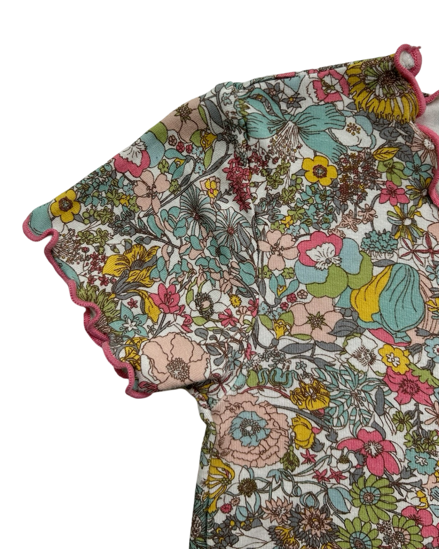 3T Toddler Girl Vaenait Baby Floral Sleepwear Pjs Top, One Piece.