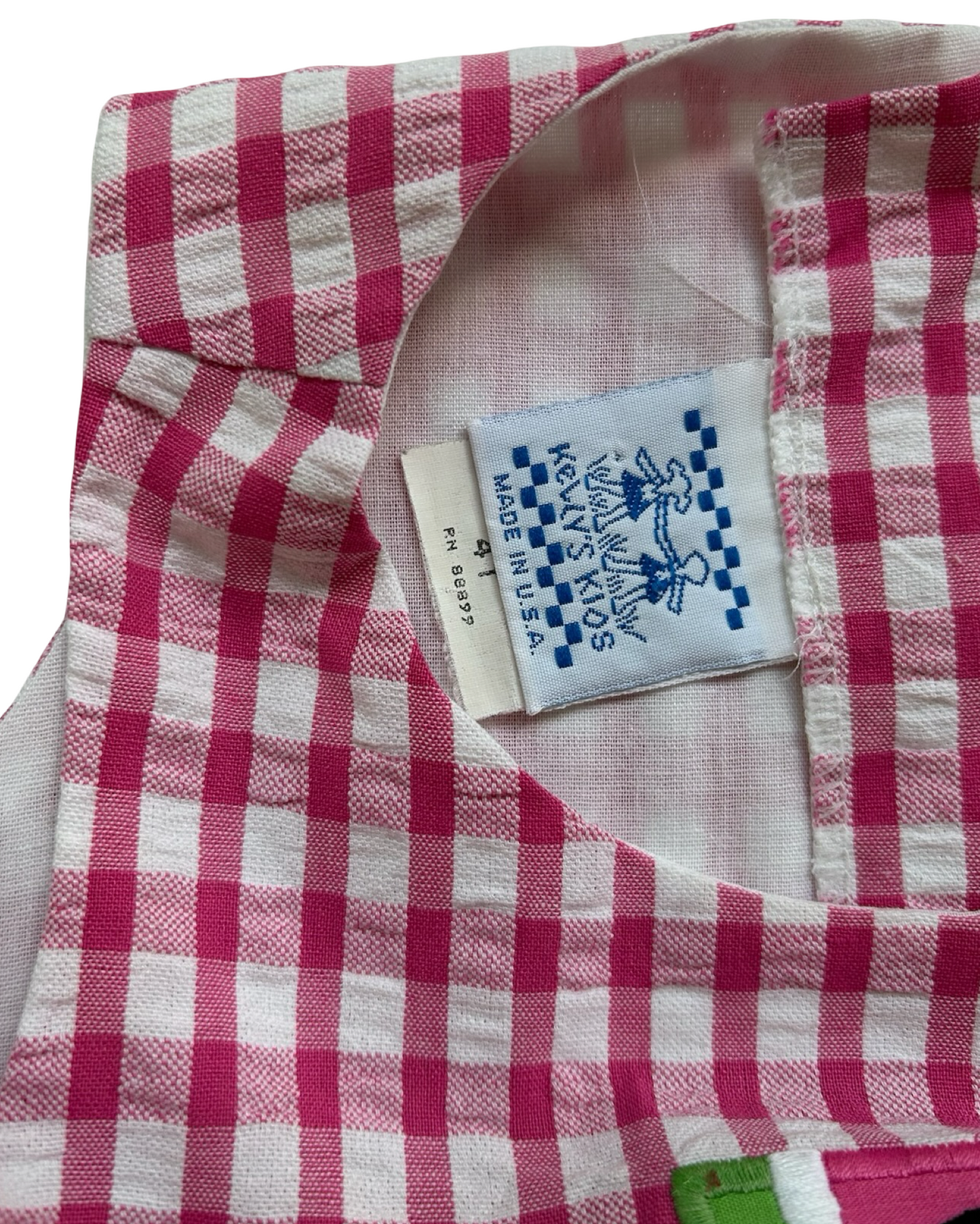 4T Toddlers Girls Kellys Kids Gingham Watermelon Themed Dress