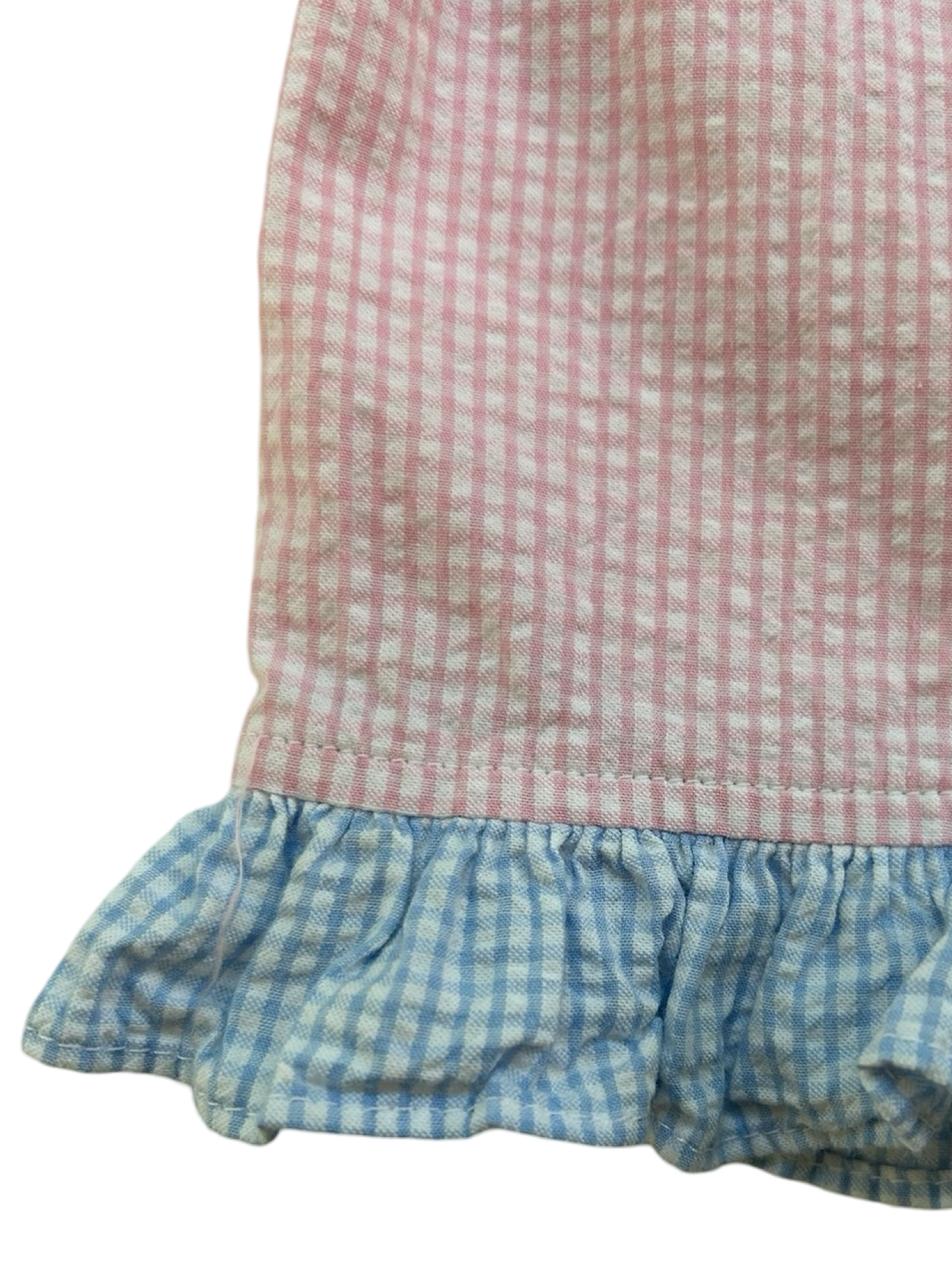 4T Toddler Girls Zuccini Tiny Check Gingham Ruffle Short.