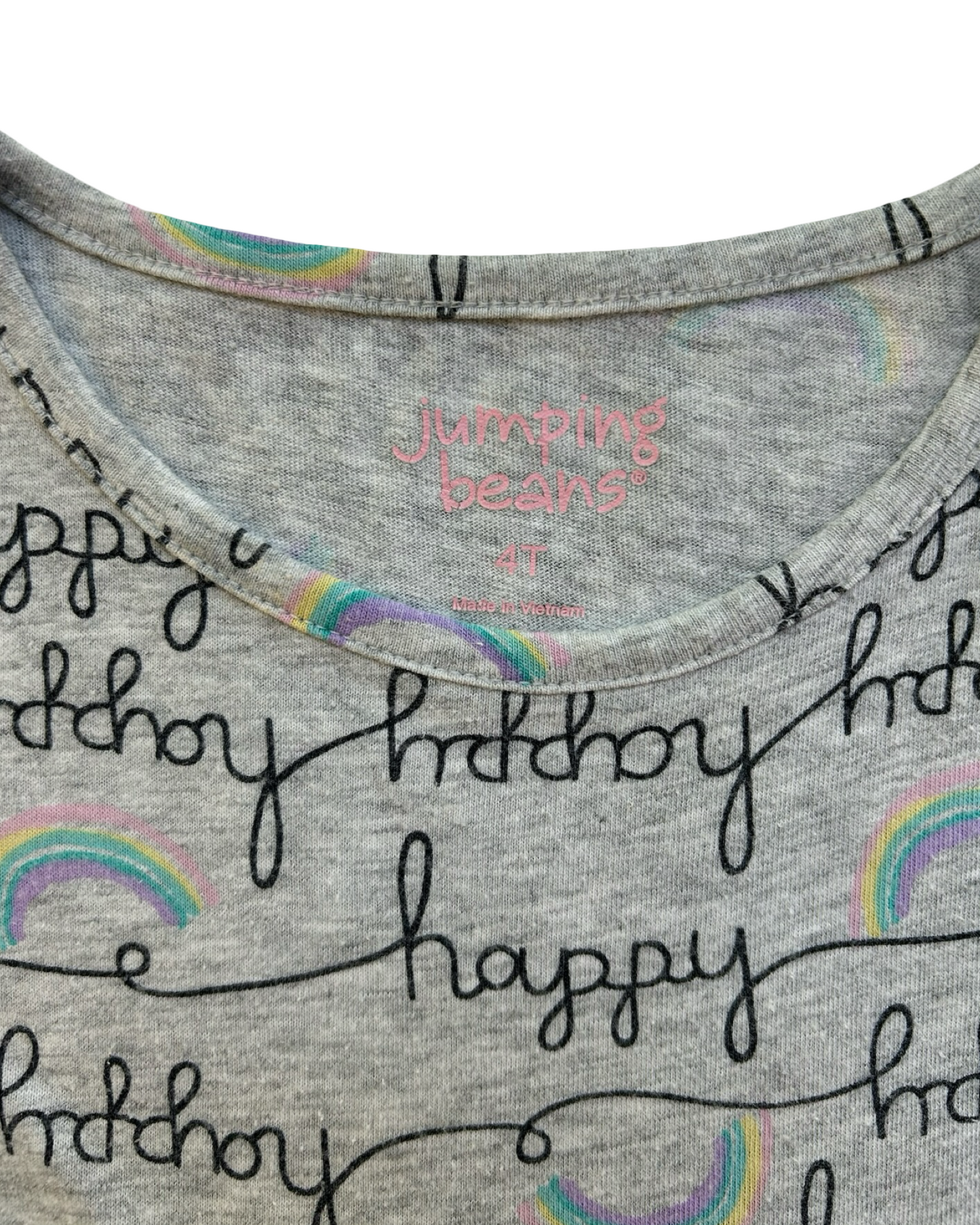 4T  Toddler Girls Jumping Beans Happy Rainbow 🌈 Short Sleeve Dress