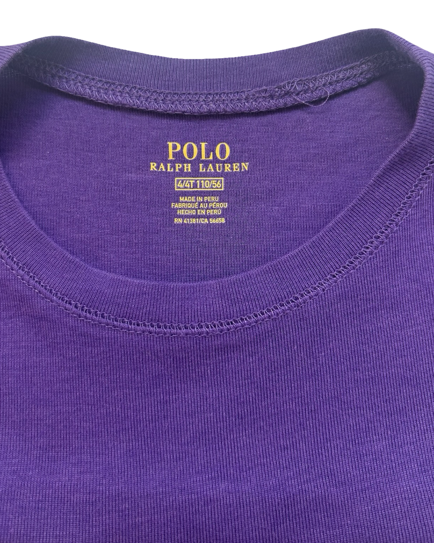 4T Toddler Girl Purple Ralph Lauren T-shirt Top