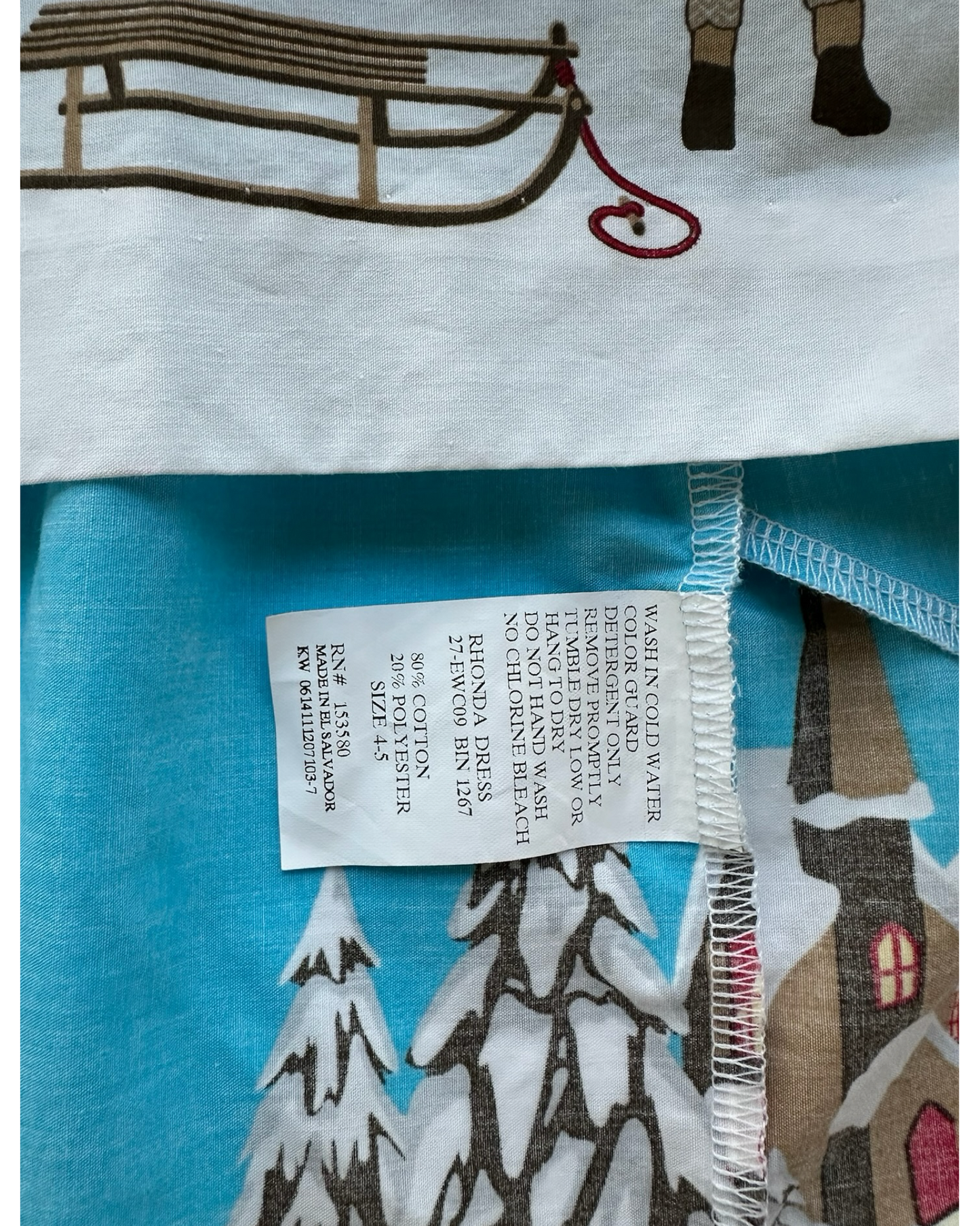 4T - 5T Toddler Girls Eleanor Rose Rhonda Polka Dots Santa Snow Christmas  Long Sleeve Dress