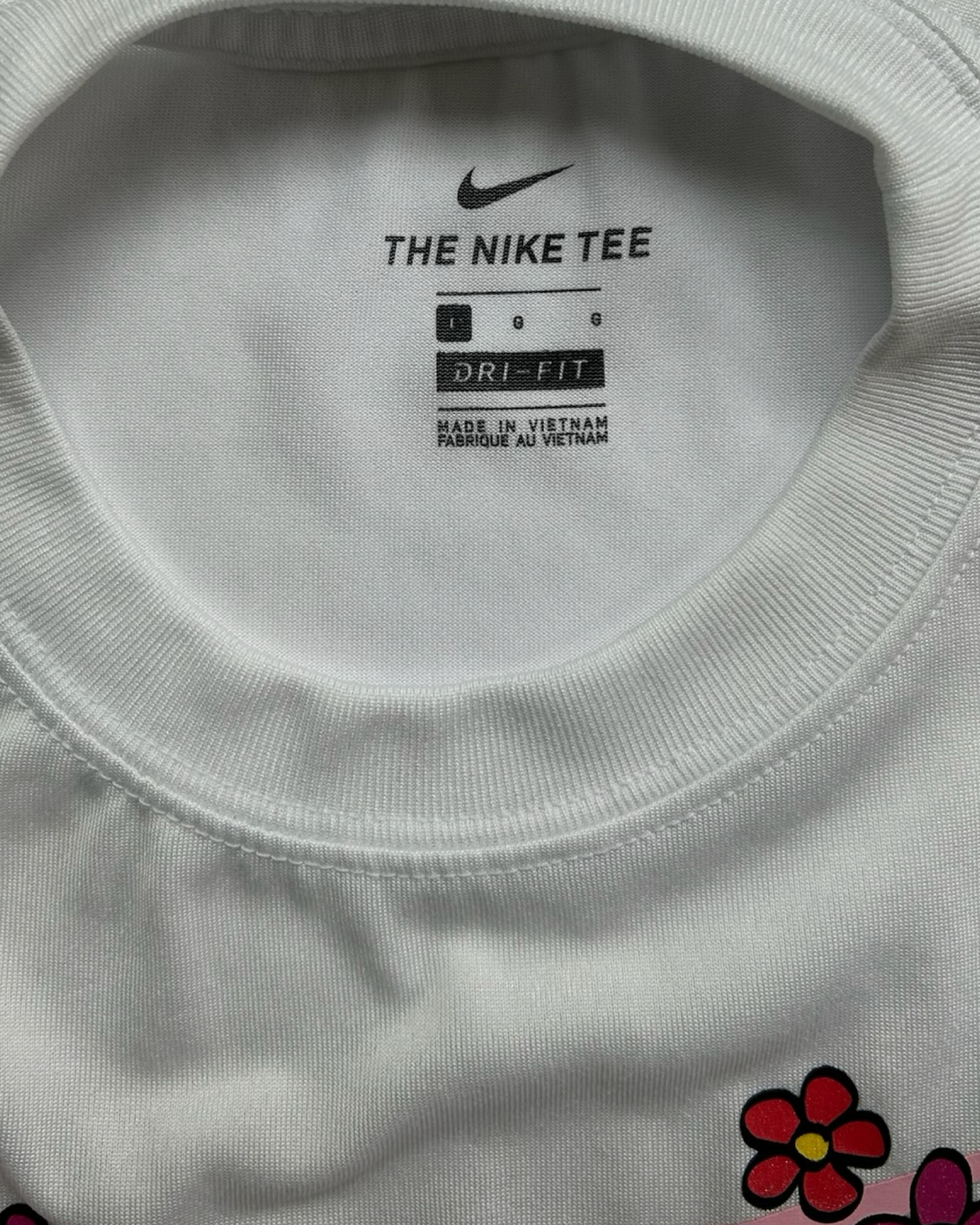 L Big Girls Nike Dri-Fit Athletic Sports Flower Tank Top.